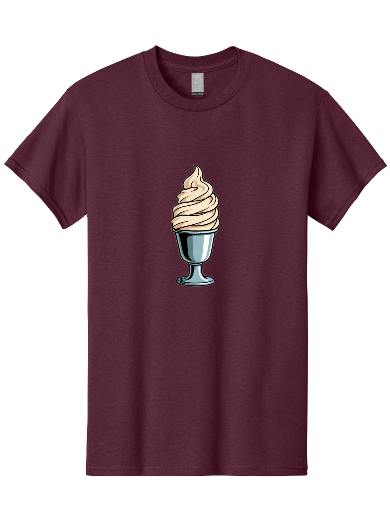Soft-Serve Men'S Graphic Tee, 100% Cotton, Comfortable Casual Summer Wear, Machine Washable, Soft Serve Ice Cream, Frozen Dessert, Creamy Texture, Ice Cream Treat, Sweet Indulgence, Cold Comfort, Summer Delight, Dessert Lover, Tasty Pleasure Bab437