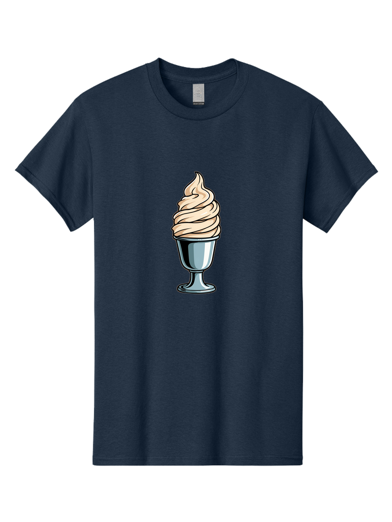 Soft-Serve Men'S Graphic Tee, 100% Cotton, Comfortable Casual Summer Wear, Machine Washable, Soft Serve Ice Cream, Frozen Dessert, Creamy Texture, Ice Cream Treat, Sweet Indulgence, Cold Comfort, Summer Delight, Dessert Lover, Tasty Pleasure Bab437