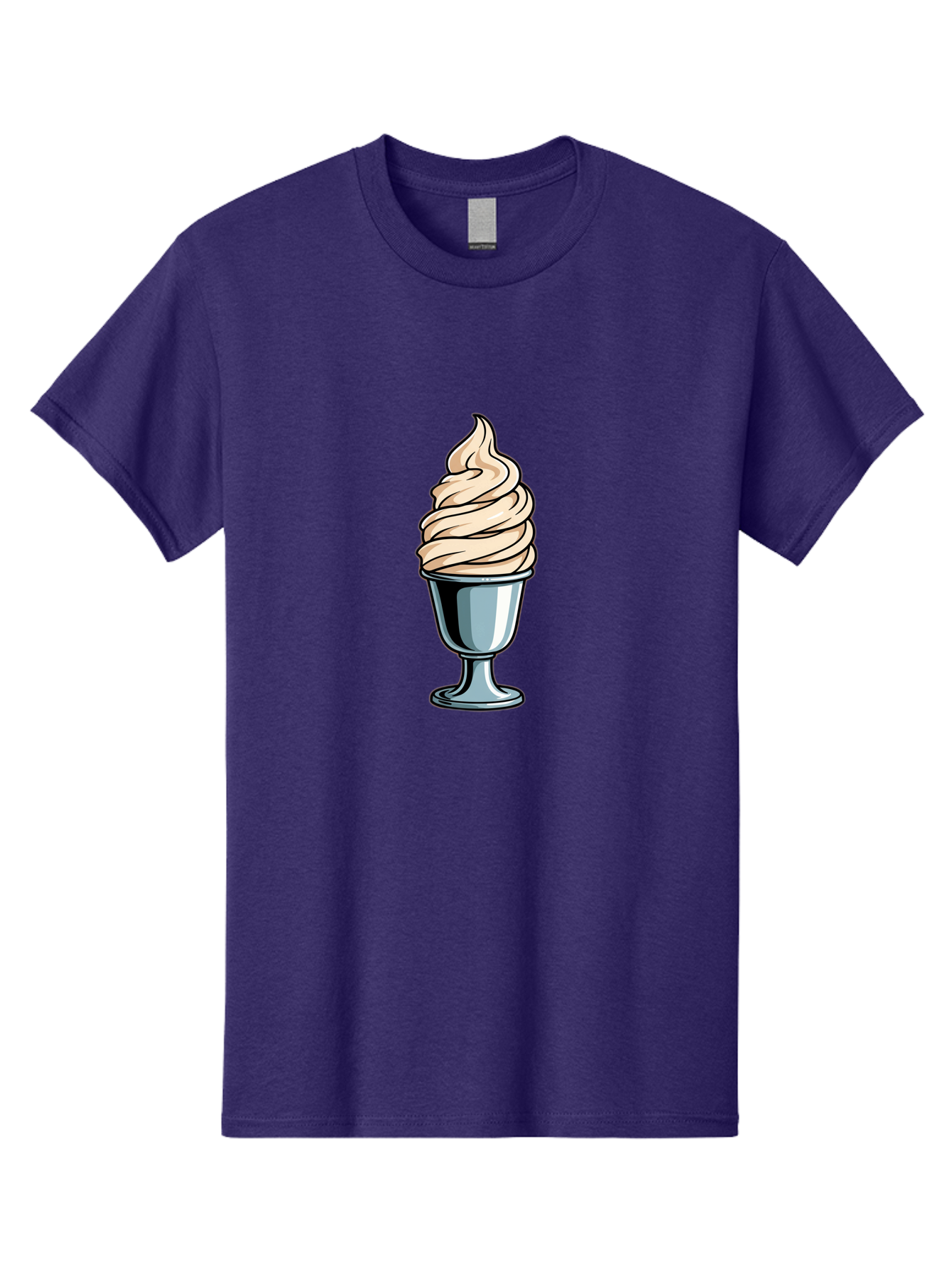 Soft-Serve Men'S Graphic Tee, 100% Cotton, Comfortable Casual Summer Wear, Machine Washable, Soft Serve Ice Cream, Frozen Dessert, Creamy Texture, Ice Cream Treat, Sweet Indulgence, Cold Comfort, Summer Delight, Dessert Lover, Tasty Pleasure Bab437