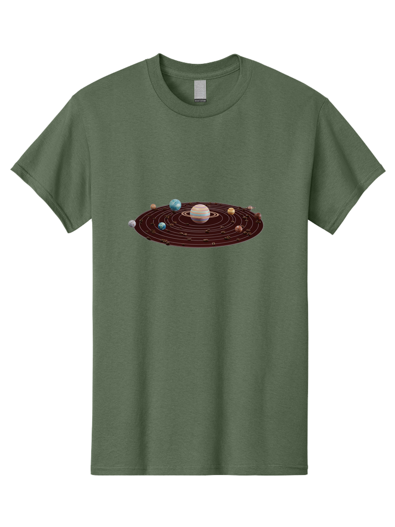 Solar-System Men'S Graphic Tee, 100% Cotton, Comfortable Casual Summer Wear, Machine Washable, Planets In Orbit, Solar System Illustration, Celestial Bodies, Jupiter With Stripes, Planetary Alignment, Astronomy Graphic, Space Exploration Bab438
