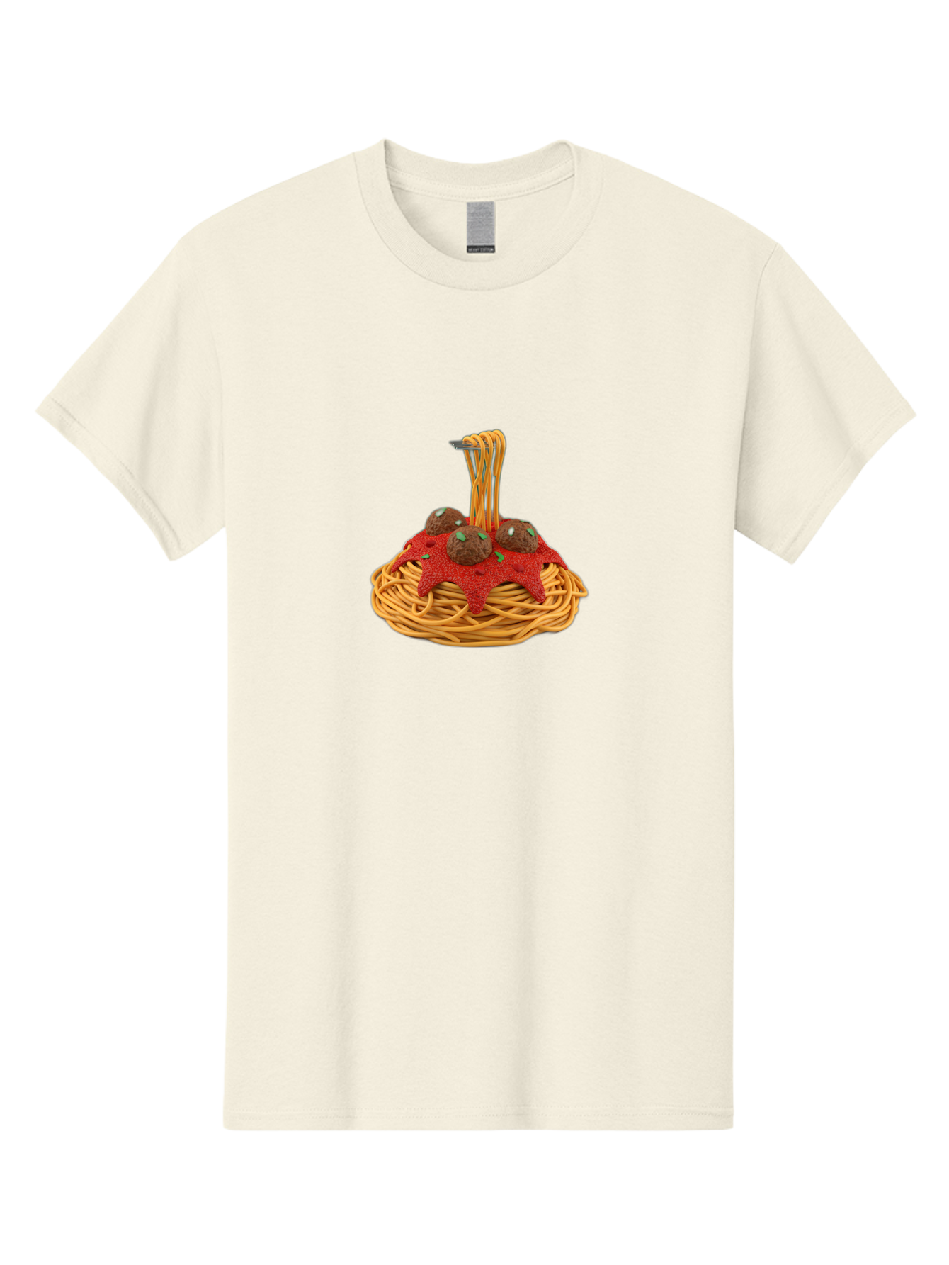 Spaghetti-And-Meatballs Men'S Graphic Tee, 100% Cotton, Comfortable Casual Summer Wear, Machine Washable, Spaghetti With Meatballs, Red Sauce, Italian Cuisine, Pasta Dish, Meatballs, Tomato Sauce, Italian Food, Savory Meal Bab440