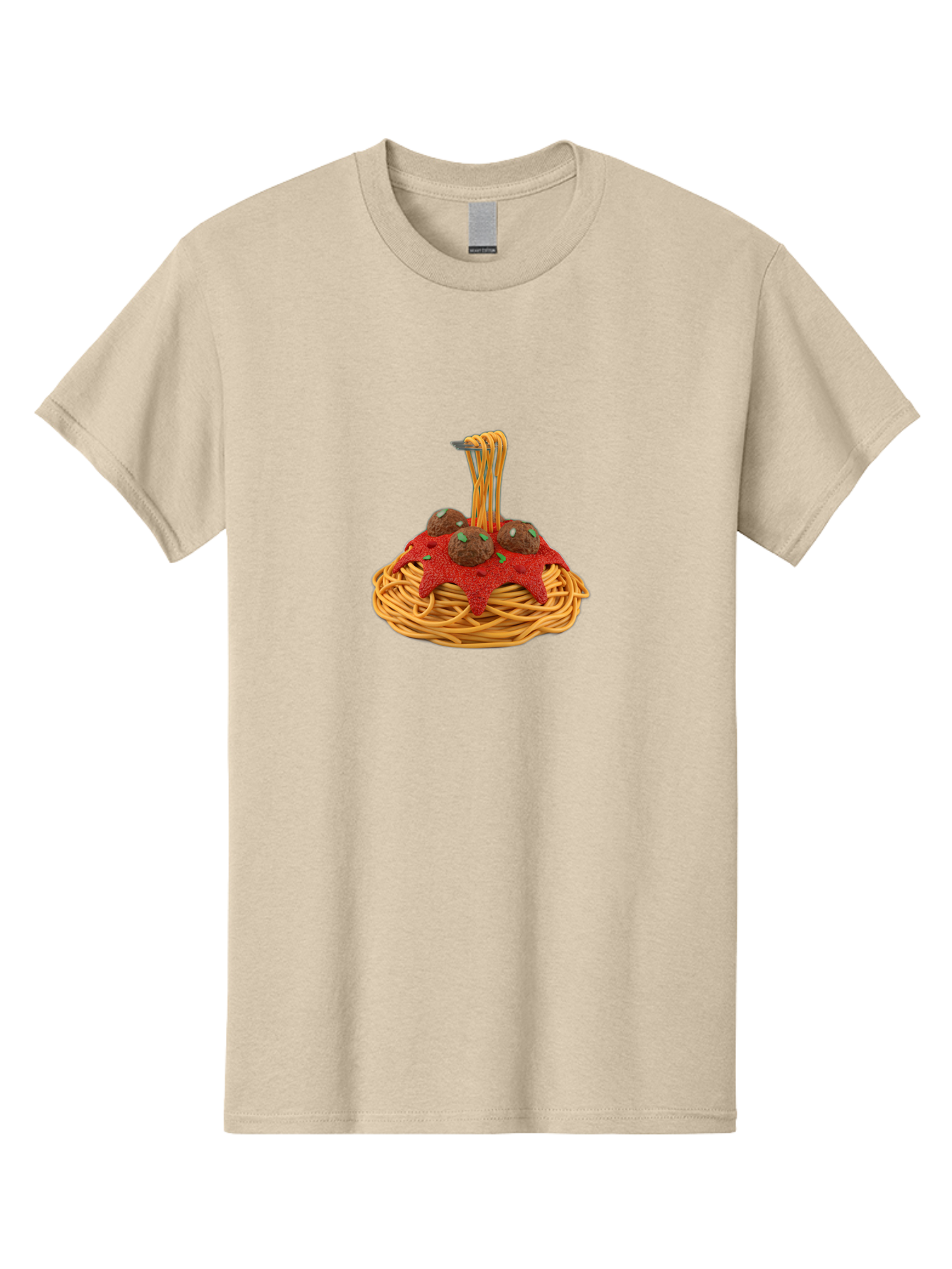 Spaghetti-And-Meatballs Men'S Graphic Tee, 100% Cotton, Comfortable Casual Summer Wear, Machine Washable, Spaghetti With Meatballs, Red Sauce, Italian Cuisine, Pasta Dish, Meatballs, Tomato Sauce, Italian Food, Savory Meal Bab440