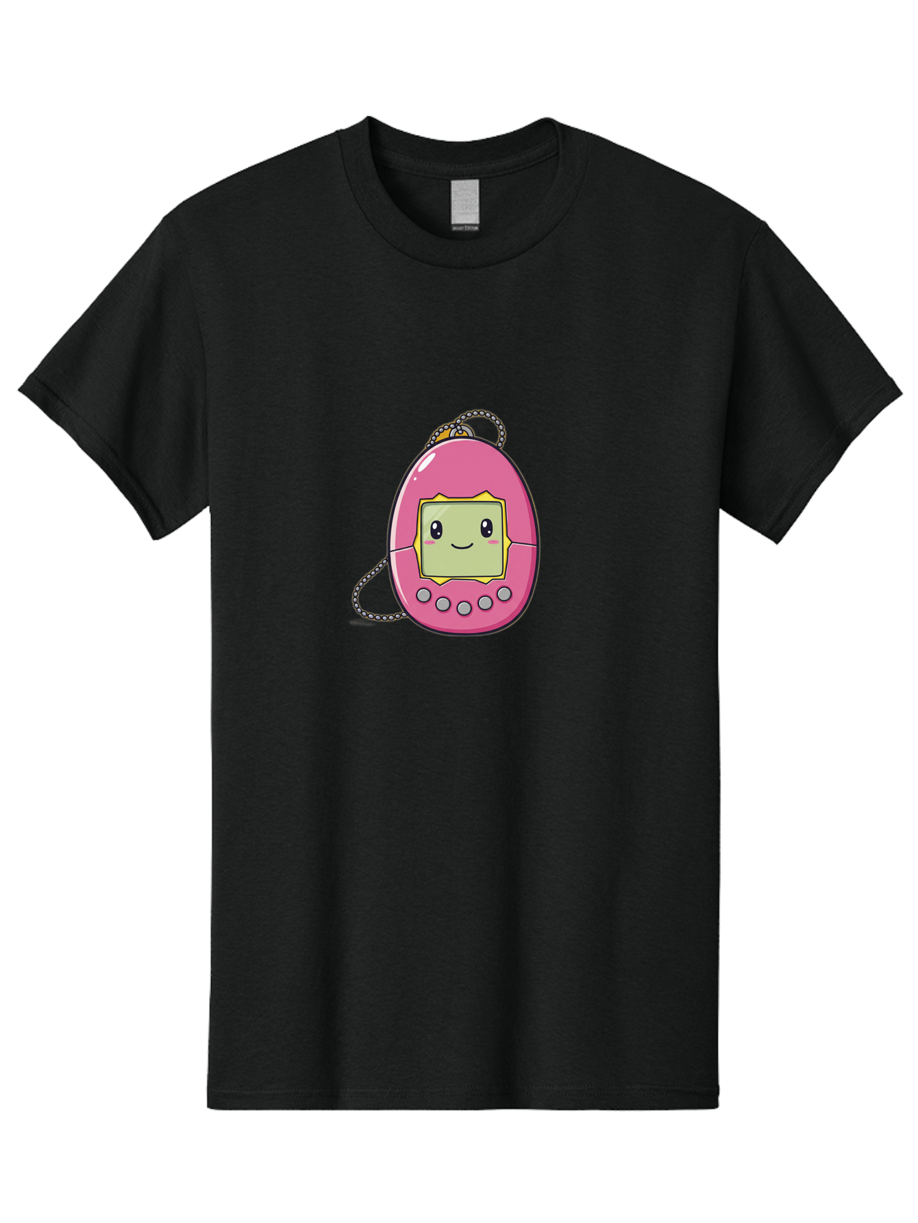 Tamagotchi-14 Men'S Graphic Tee, 100% Cotton, Comfortable Casual Summer Wear, Machine Washable, Digital Pet, Pink Tamagotchi, Cartoon Character, Cute Design, Retro Toy, Nostalgic, Kawaii, Handheld Game, Fun, Entertainment, 90S Kids, Bab495