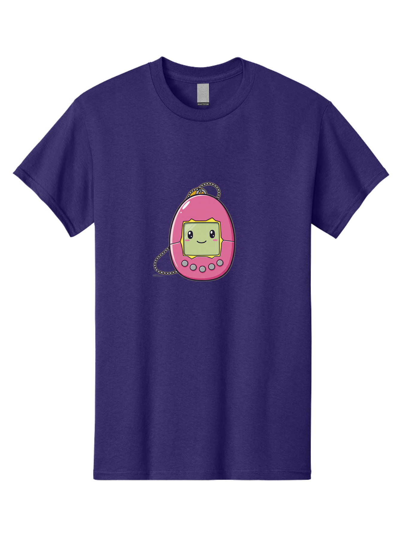 Tamagotchi-14 Men'S Graphic Tee, 100% Cotton, Comfortable Casual Summer Wear, Machine Washable, Digital Pet, Pink Tamagotchi, Cartoon Character, Cute Design, Retro Toy, Nostalgic, Kawaii, Handheld Game, Fun, Entertainment, 90S Kids, Bab495