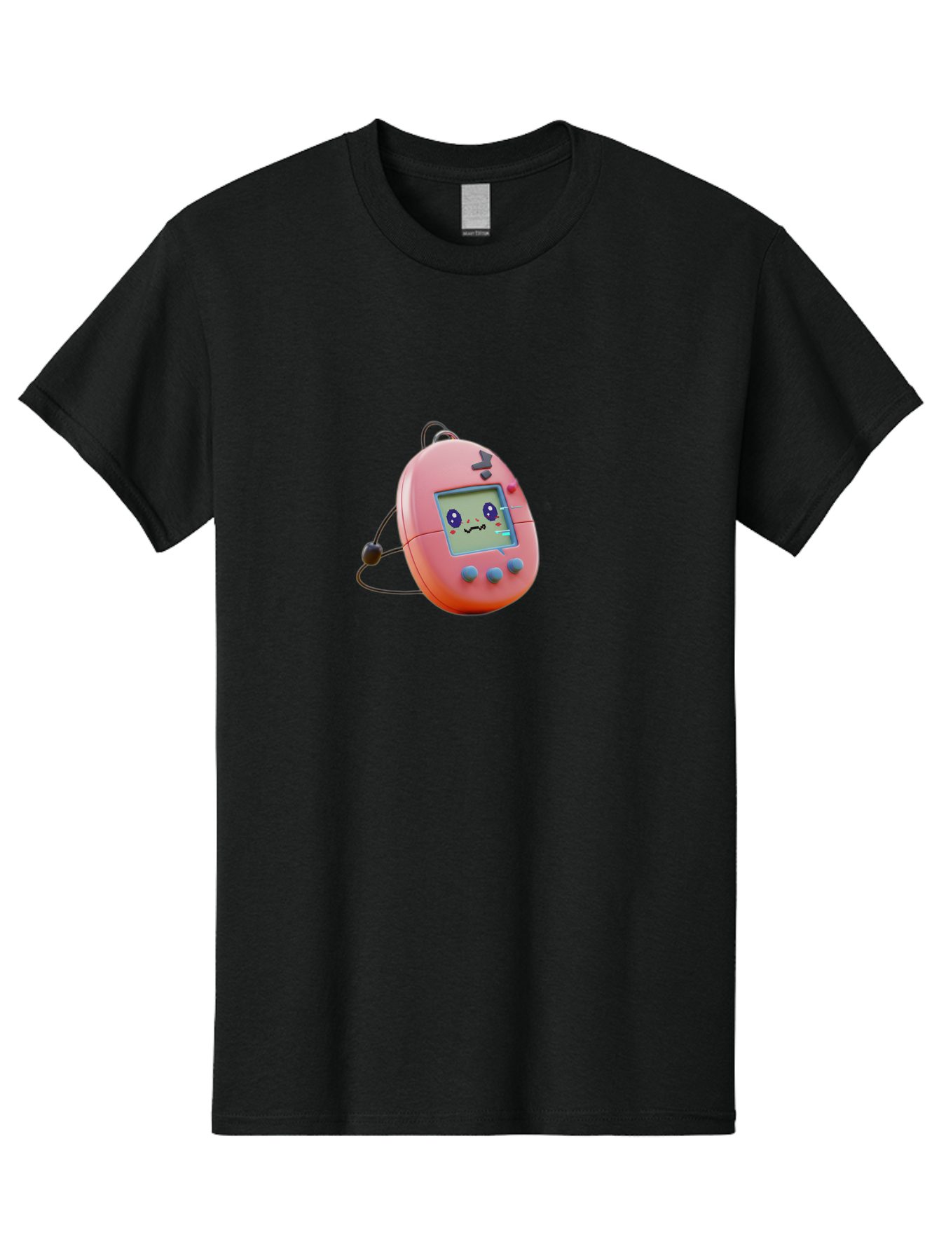 Tamagotchi-7 Men'S Graphic Tee, 100% Cotton, Comfortable Casual Summer Wear, Machine Washable, Retro Toy, Digital Pet, Pink Color, Cartoon Character, 90S Nostalgia, Handheld Game, Childrens Entertainment, Nostalgic Feelings, Fun Device Bab501