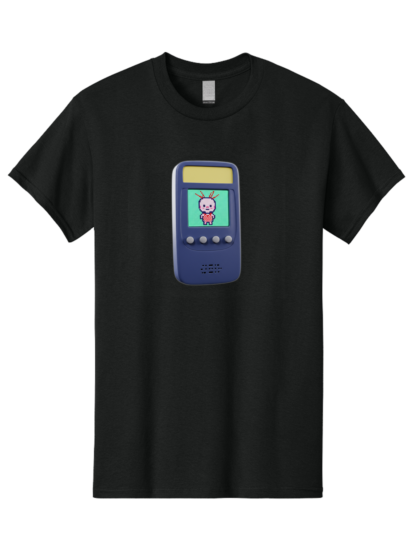Tamagotchi Men'S Graphic Tee, 100% Cotton, Comfortable Casual Summer Wear, Machine Washable, Retro Digital Pet, Pixel Art, Vintage Toy, Nostalgic Technology, Handheld Game, Digital Creature, 90S Nostalgia Bab505