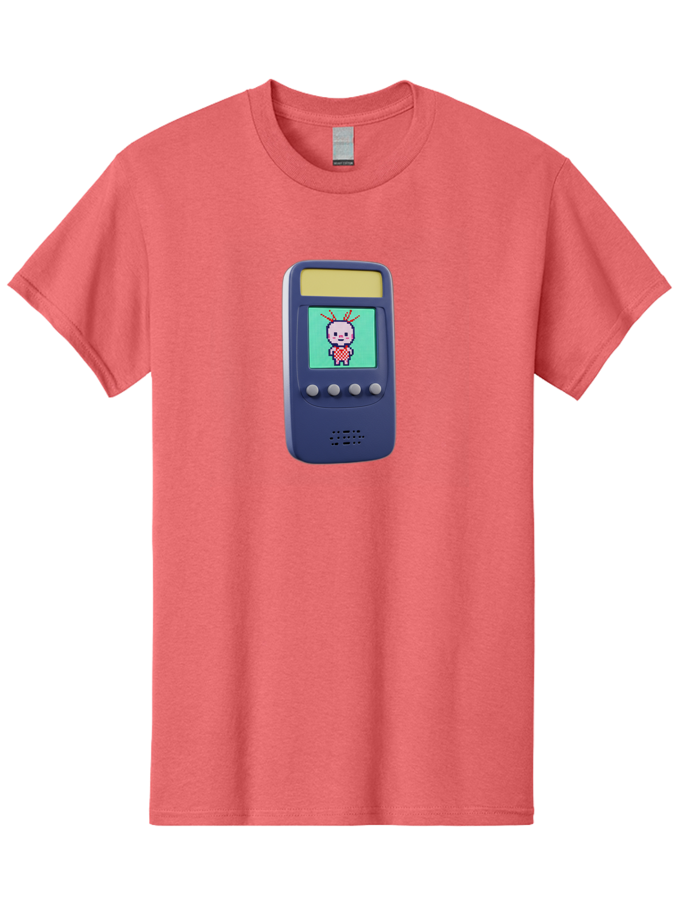 Tamagotchi Men'S Graphic Tee, 100% Cotton, Comfortable Casual Summer Wear, Machine Washable, Retro Digital Pet, Pixel Art, Vintage Toy, Nostalgic Technology, Handheld Game, Digital Creature, 90S Nostalgia Bab505