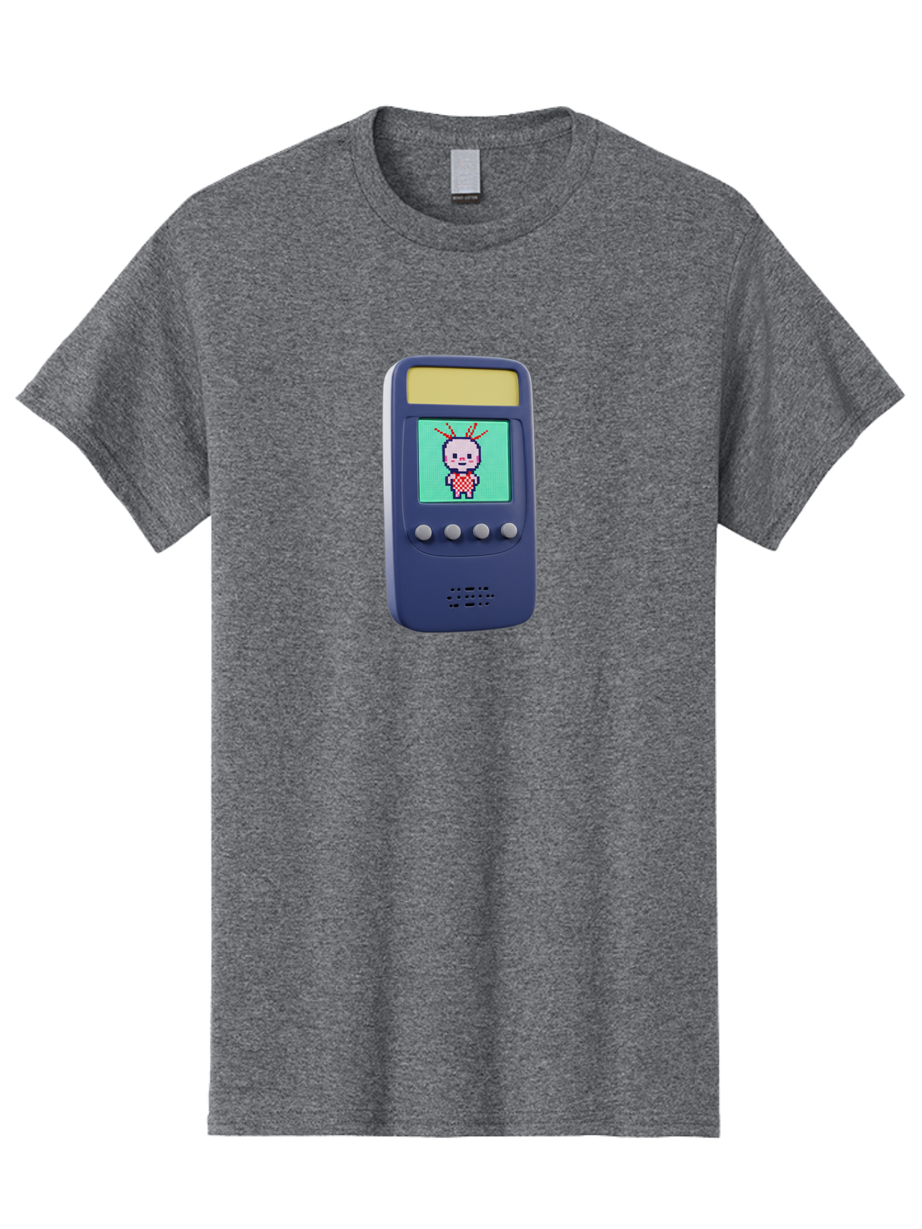 Tamagotchi Men'S Graphic Tee, 100% Cotton, Comfortable Casual Summer Wear, Machine Washable, Retro Digital Pet, Pixel Art, Vintage Toy, Nostalgic Technology, Handheld Game, Digital Creature, 90S Nostalgia Bab505