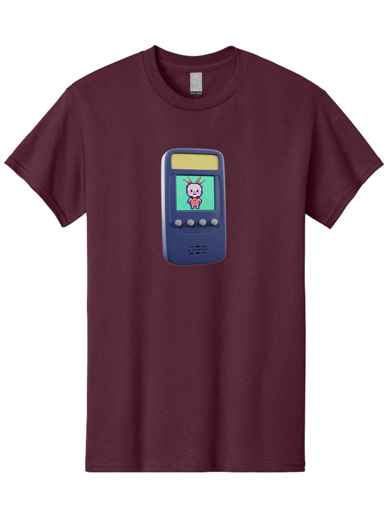 Tamagotchi Men'S Graphic Tee, 100% Cotton, Comfortable Casual Summer Wear, Machine Washable, Retro Digital Pet, Pixel Art, Vintage Toy, Nostalgic Technology, Handheld Game, Digital Creature, 90S Nostalgia Bab505