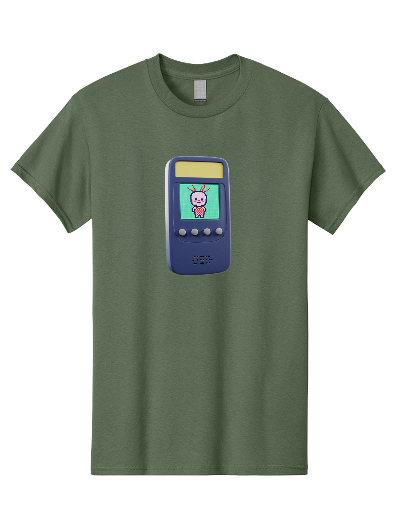Tamagotchi Men'S Graphic Tee, 100% Cotton, Comfortable Casual Summer Wear, Machine Washable, Retro Digital Pet, Pixel Art, Vintage Toy, Nostalgic Technology, Handheld Game, Digital Creature, 90S Nostalgia Bab505