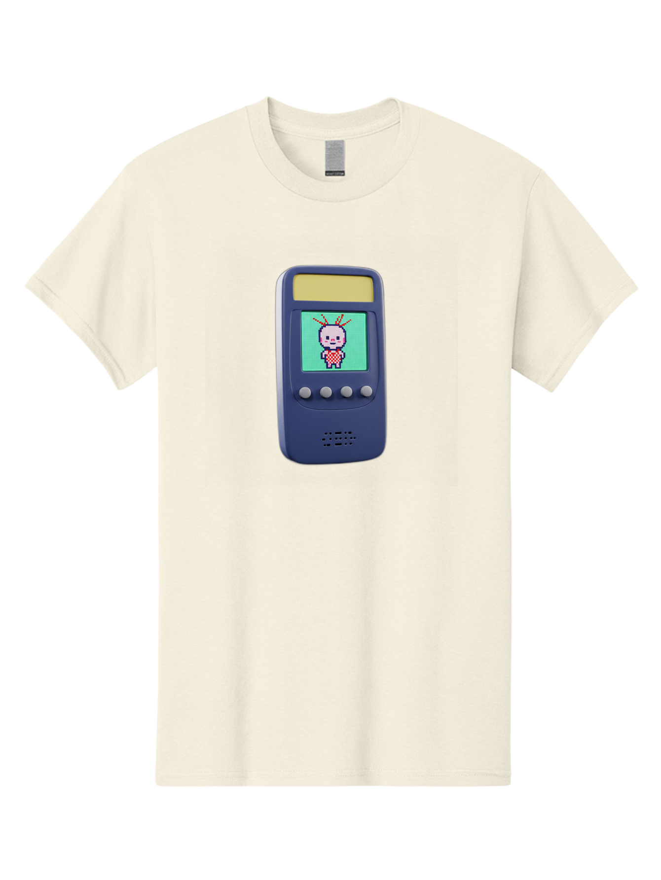 Tamagotchi Men'S Graphic Tee, 100% Cotton, Comfortable Casual Summer Wear, Machine Washable, Retro Digital Pet, Pixel Art, Vintage Toy, Nostalgic Technology, Handheld Game, Digital Creature, 90S Nostalgia Bab505