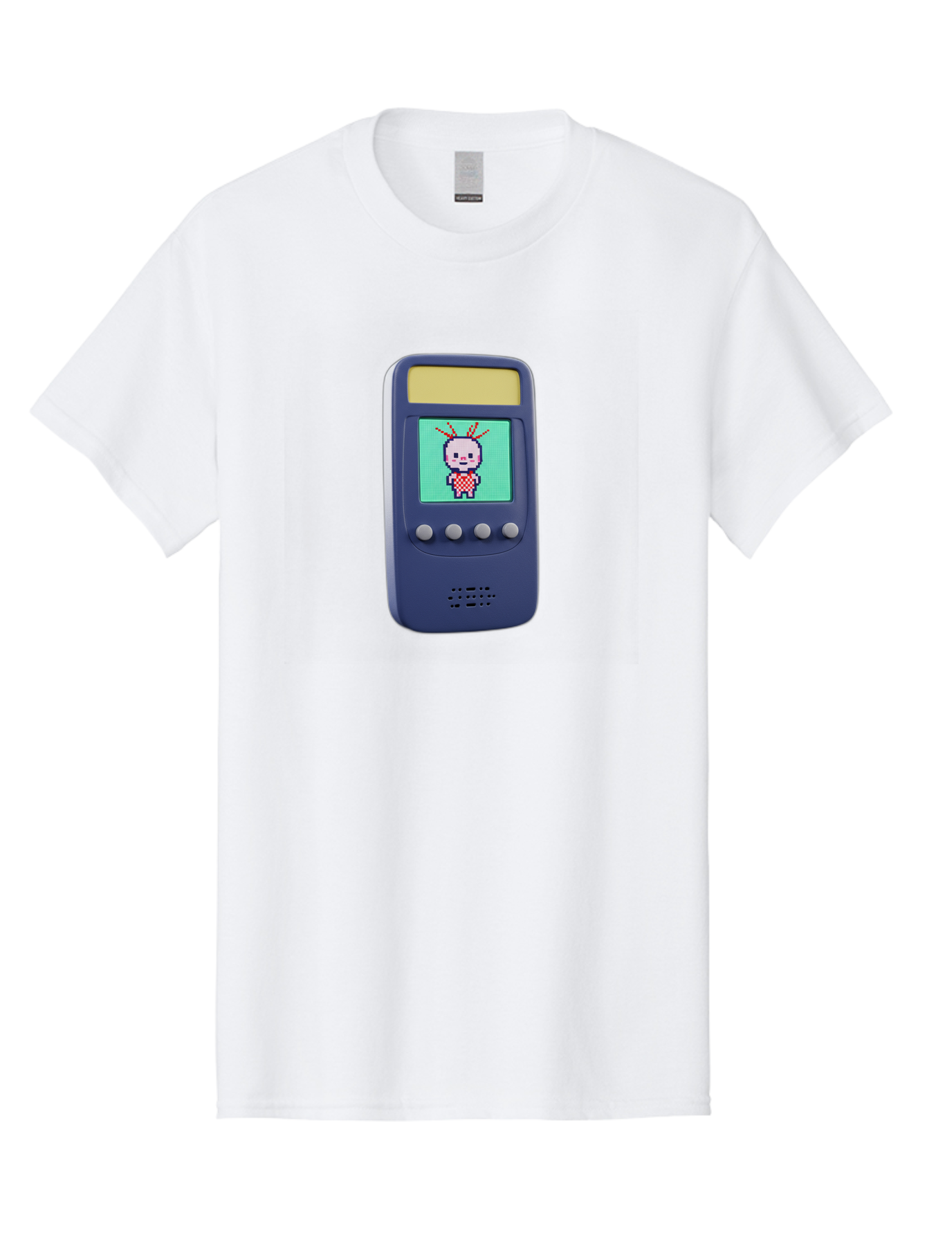 Tamagotchi Men'S Graphic Tee, 100% Cotton, Comfortable Casual Summer Wear, Machine Washable, Retro Digital Pet, Pixel Art, Vintage Toy, Nostalgic Technology, Handheld Game, Digital Creature, 90S Nostalgia Bab505