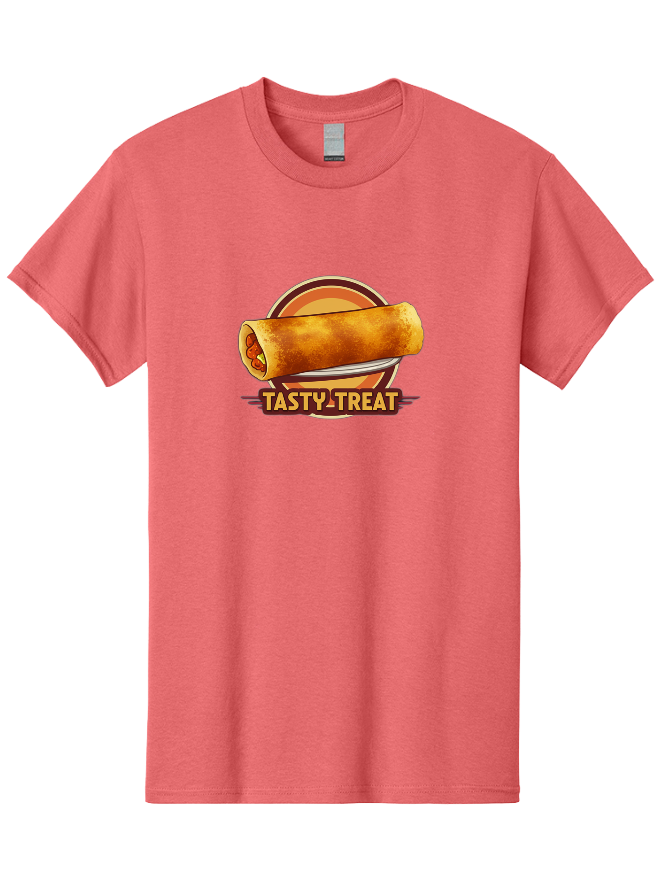 Tasty-Treat-7 Men'S Graphic Tee, 100% Cotton, Comfortable Casual Summer Wear, Machine Washable, Delicious Spring Roll, Tasty Filling, Savory Snack, Crispy Texture, Appetizing Dish, Finger Food, Meal On The Go, Street Food Style, Bab516