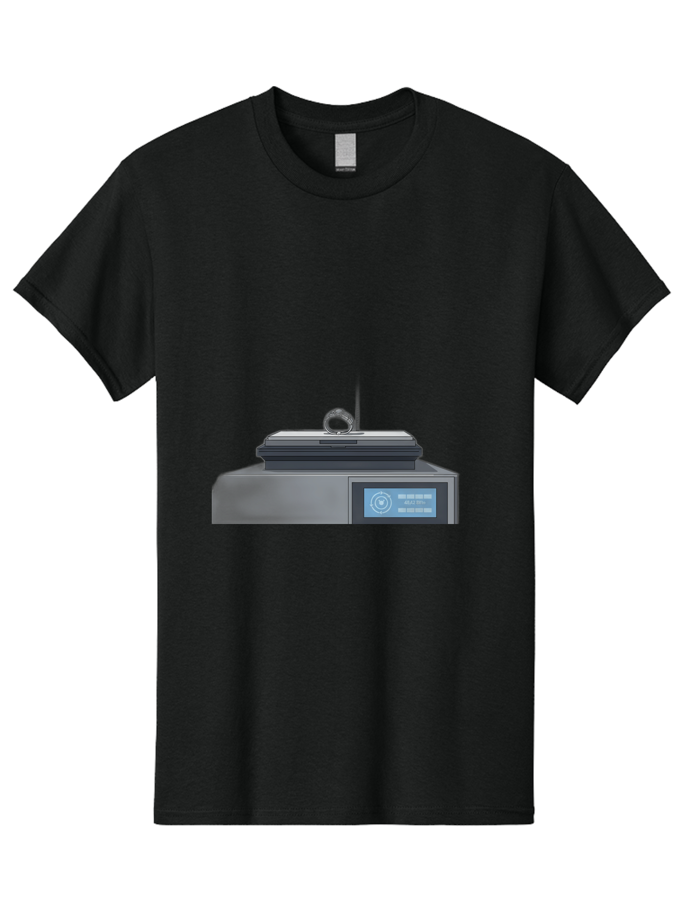 Tech-Device Men'S Graphic Tee, 100% Cotton, Comfortable Casual Summer Wear, Machine Washable, Smart Ring, Futuristic Technology, Digital Jewelry, Wearable Device, High-Tech Gadget, Sleek Design, Minimalist Style, Modern Accessory Bab524
