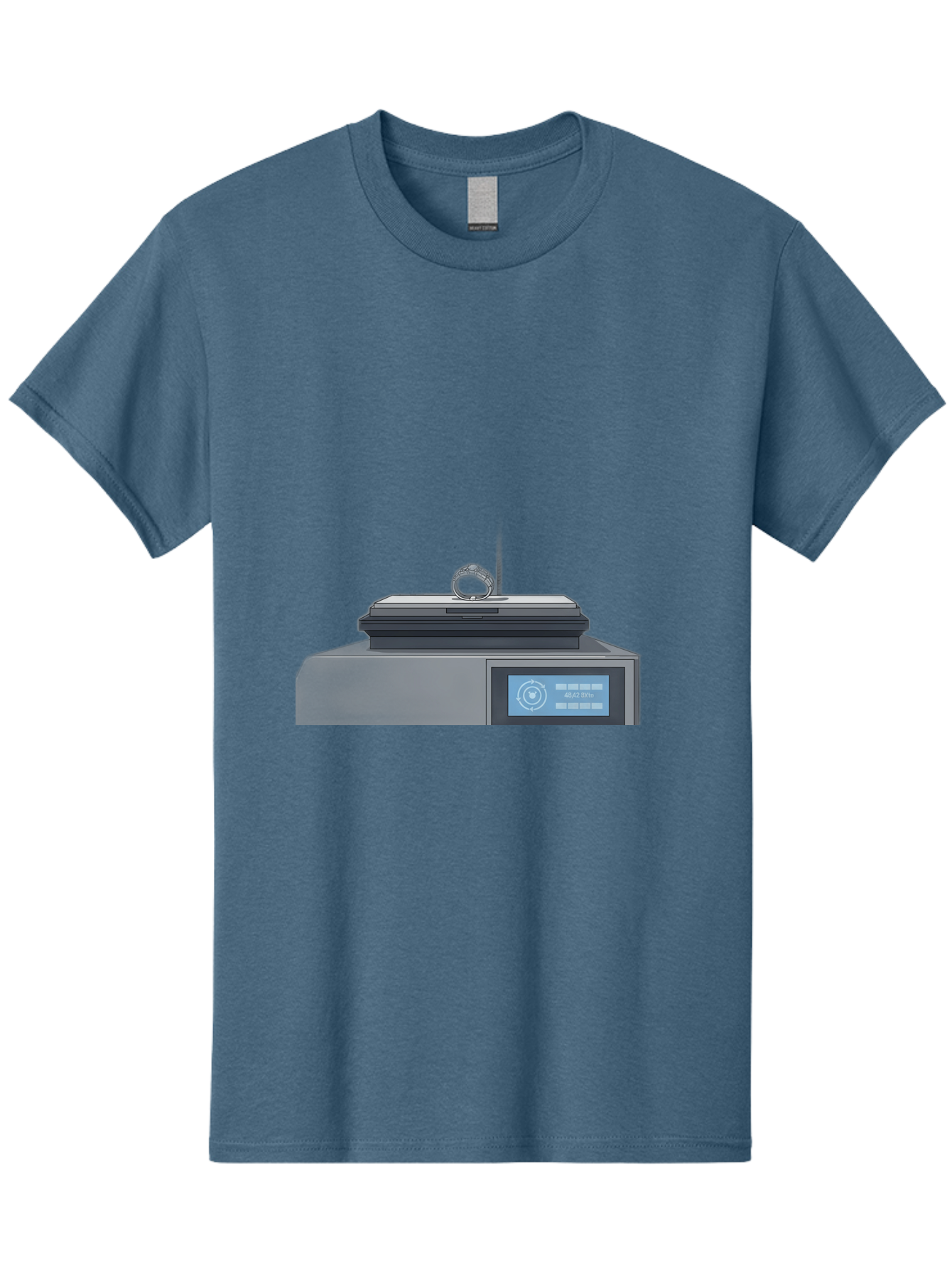 Tech-Device Men'S Graphic Tee, 100% Cotton, Comfortable Casual Summer Wear, Machine Washable, Smart Ring, Futuristic Technology, Digital Jewelry, Wearable Device, High-Tech Gadget, Sleek Design, Minimalist Style, Modern Accessory Bab524