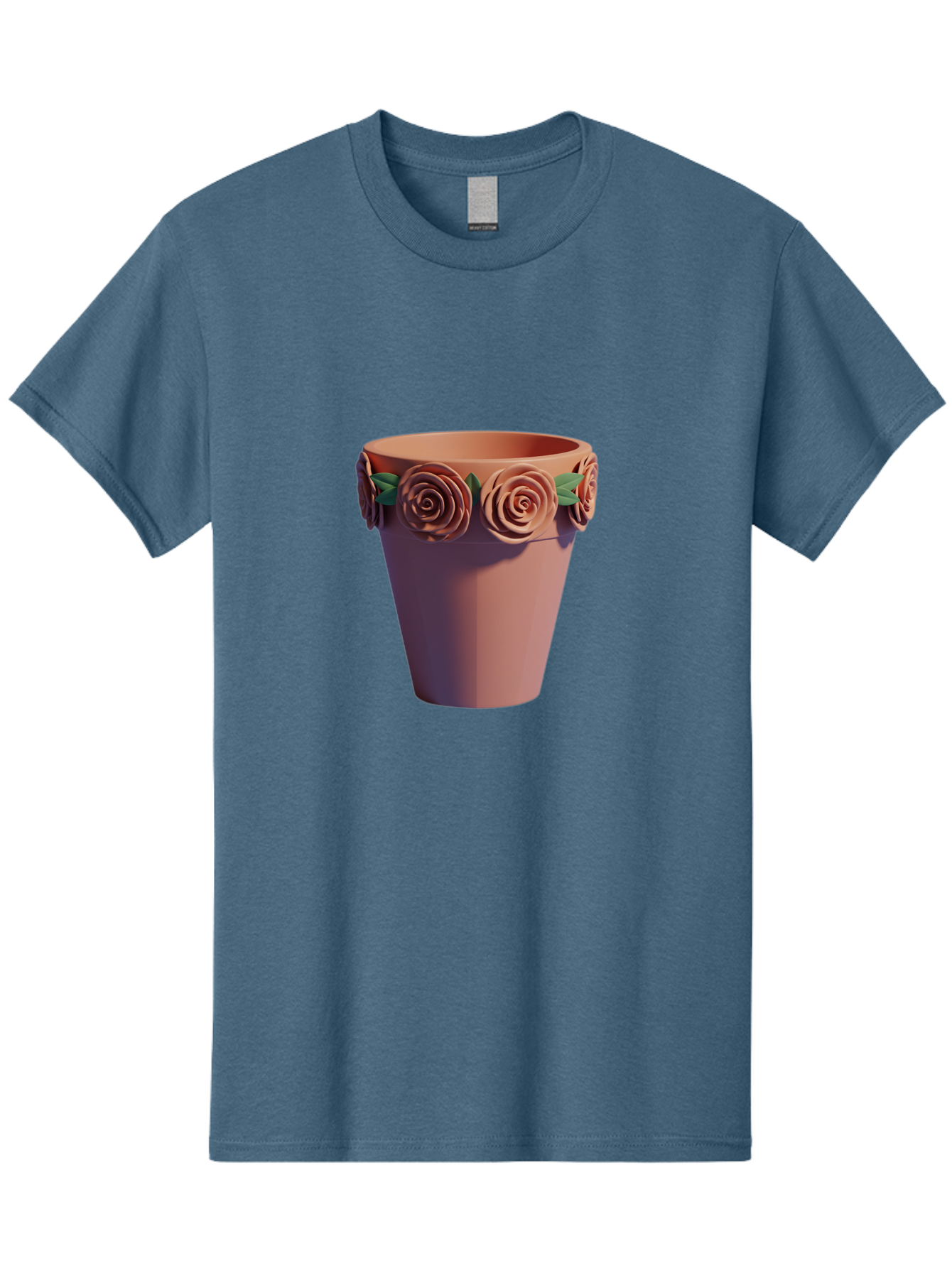 Terracotta-Pot Men'S Graphic Tee, 100% Cotton, Comfortable Casual Summer Wear, Machine Washable, Terracotta Pot, Flower Pot, Decorative Planter, Roses Decoration, Ceramic Vase, Home Decor, Gardening, Floral Arrangement Bab525