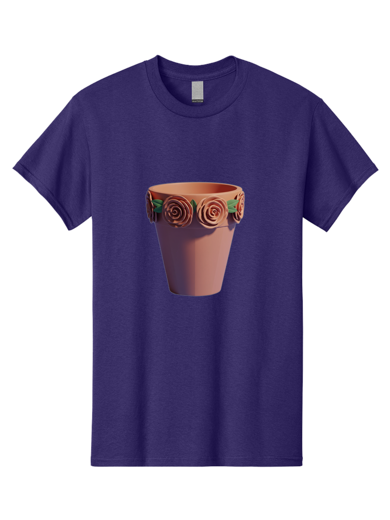 Terracotta-Pot Men'S Graphic Tee, 100% Cotton, Comfortable Casual Summer Wear, Machine Washable, Terracotta Pot, Flower Pot, Decorative Planter, Roses Decoration, Ceramic Vase, Home Decor, Gardening, Floral Arrangement Bab525