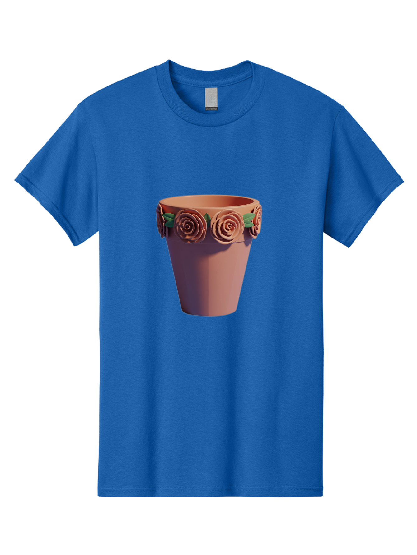 Terracotta-Pot Men'S Graphic Tee, 100% Cotton, Comfortable Casual Summer Wear, Machine Washable, Terracotta Pot, Flower Pot, Decorative Planter, Roses Decoration, Ceramic Vase, Home Decor, Gardening, Floral Arrangement Bab525