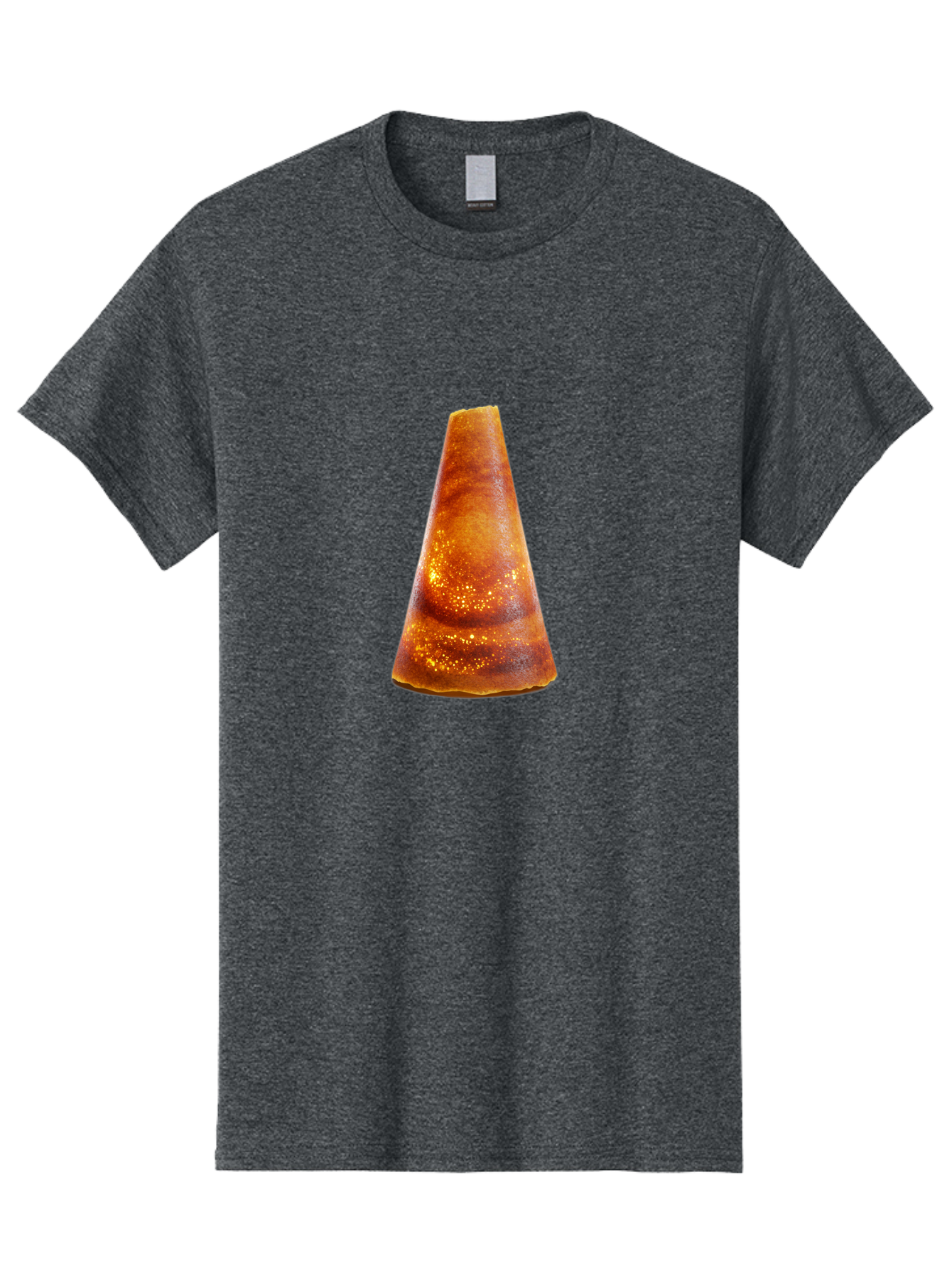 Traffic-Cone Men'S Graphic Tee, 100% Cotton, Comfortable Casual Summer Wear, Machine Washable, Cone-Shaped Object, Brown Color, Smooth Surface, Reflective Spots, Abstract Shape, Modern Design, Unique Texture, Geometric Form Bab542