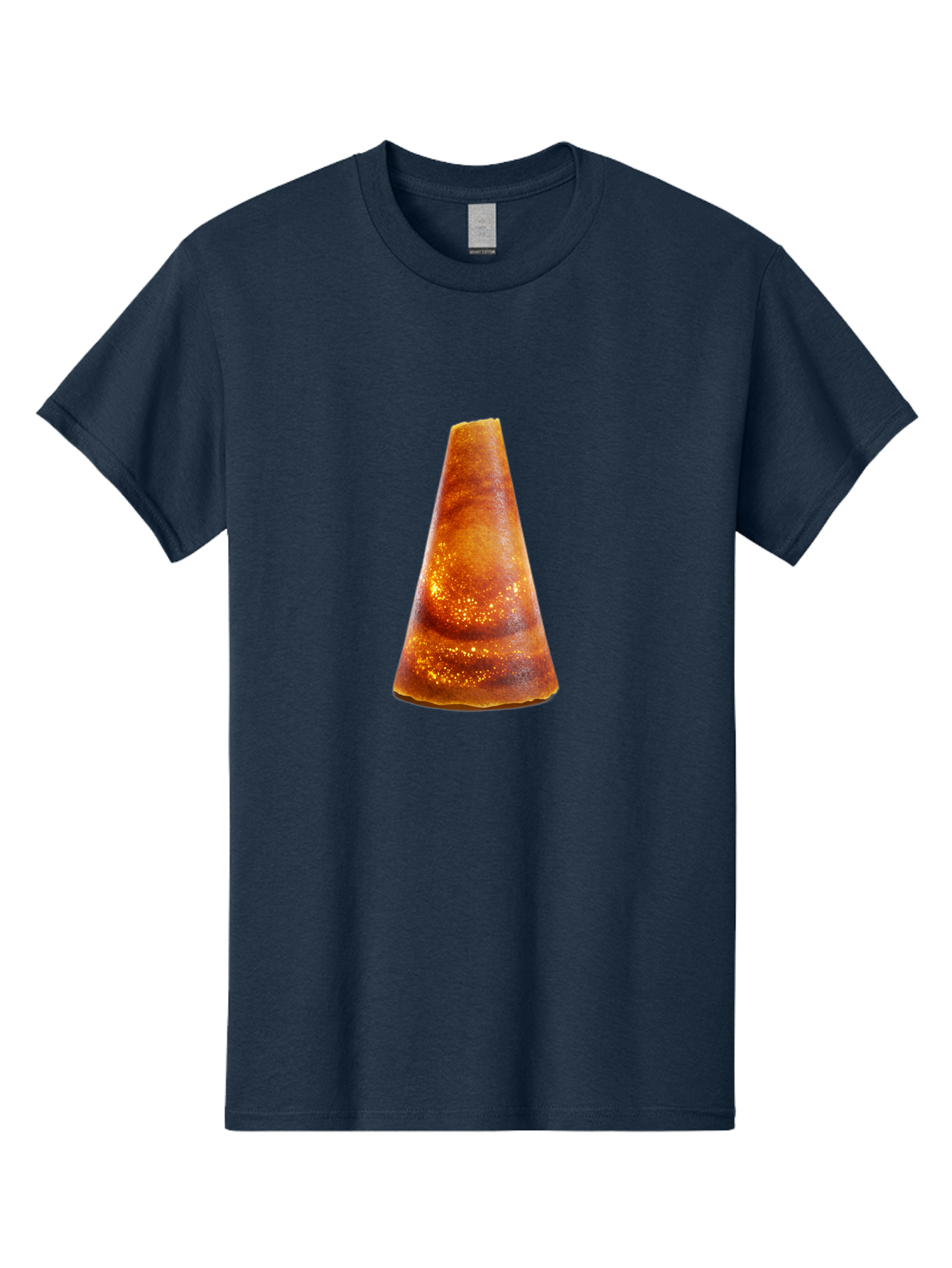 Traffic-Cone Men'S Graphic Tee, 100% Cotton, Comfortable Casual Summer Wear, Machine Washable, Cone-Shaped Object, Brown Color, Smooth Surface, Reflective Spots, Abstract Shape, Modern Design, Unique Texture, Geometric Form Bab542