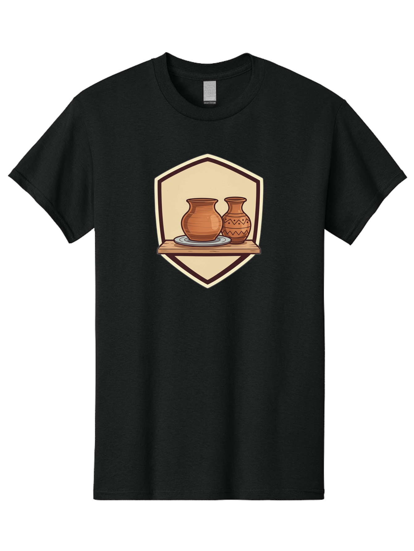 Two-Clay-Pots Men'S Graphic Tee, 100% Cotton, Comfortable Casual Summer Wear, Machine Washable, Clay Pots, Terracotta, Pottery, Decorative Vases, Traditional Crafts, Handcrafted Ceramics, Vintage Decor Bab561