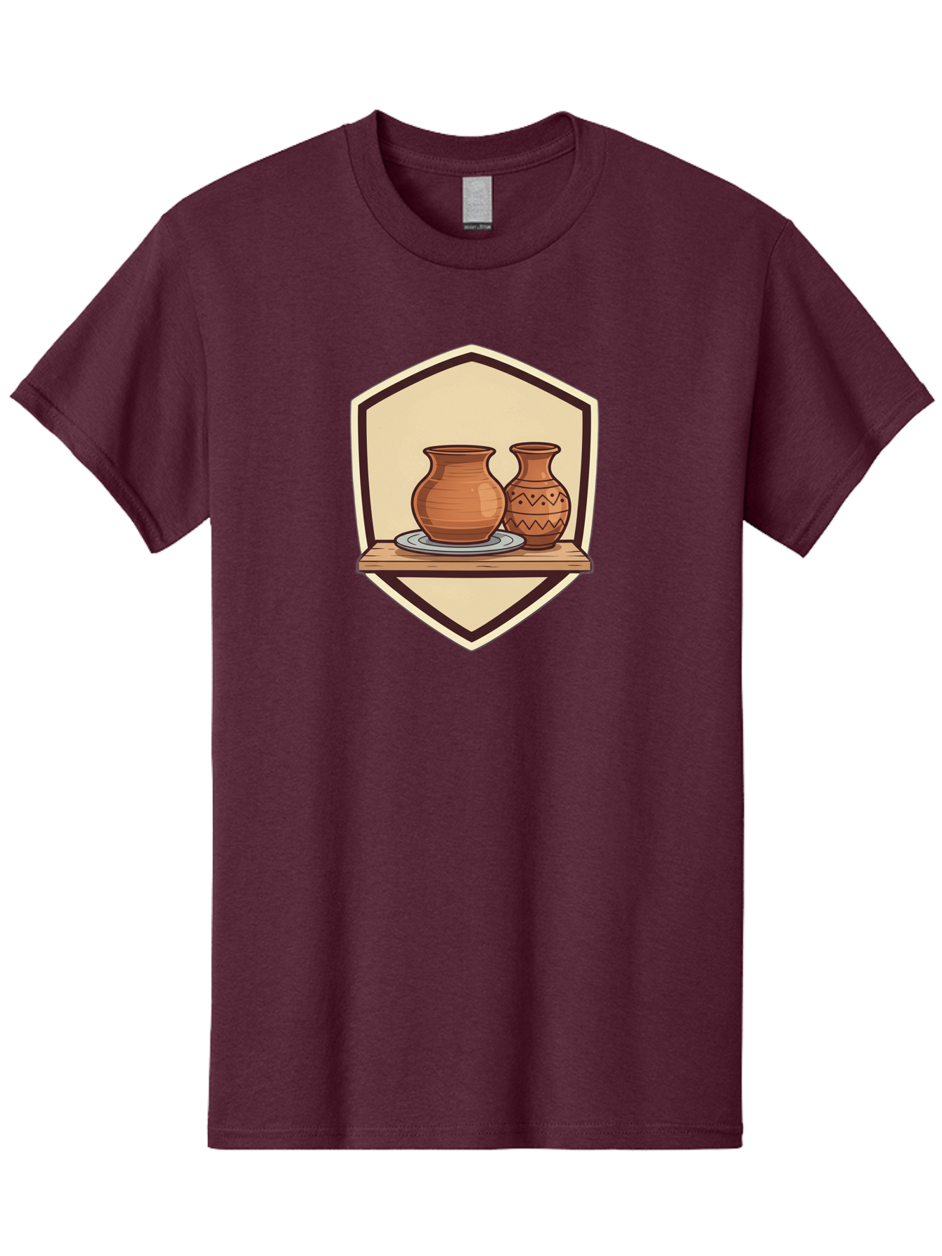 Two-Clay-Pots Men'S Graphic Tee, 100% Cotton, Comfortable Casual Summer Wear, Machine Washable, Clay Pots, Terracotta, Pottery, Decorative Vases, Traditional Crafts, Handcrafted Ceramics, Vintage Decor Bab561