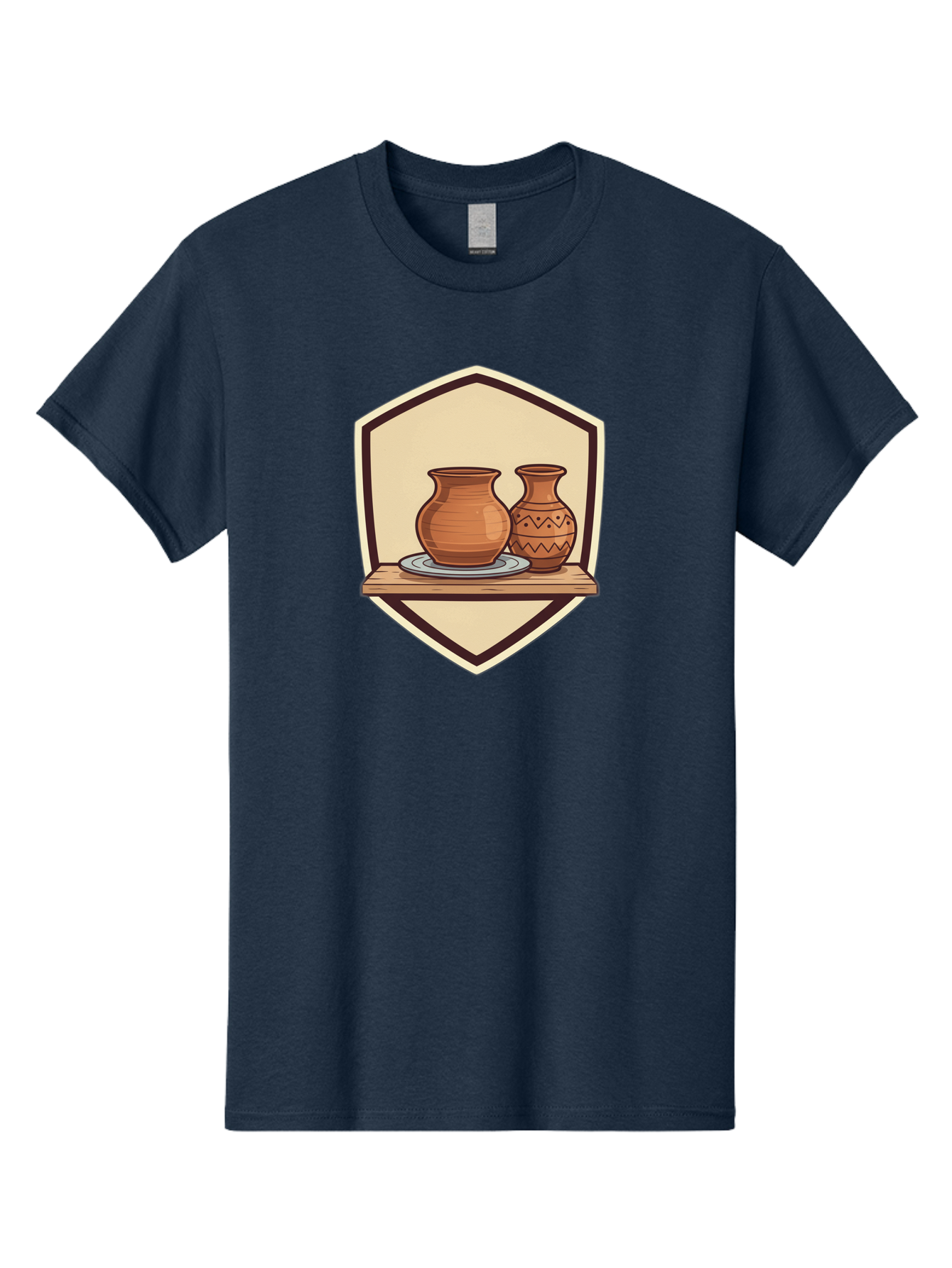 Two-Clay-Pots Men'S Graphic Tee, 100% Cotton, Comfortable Casual Summer Wear, Machine Washable, Clay Pots, Terracotta, Pottery, Decorative Vases, Traditional Crafts, Handcrafted Ceramics, Vintage Decor Bab561