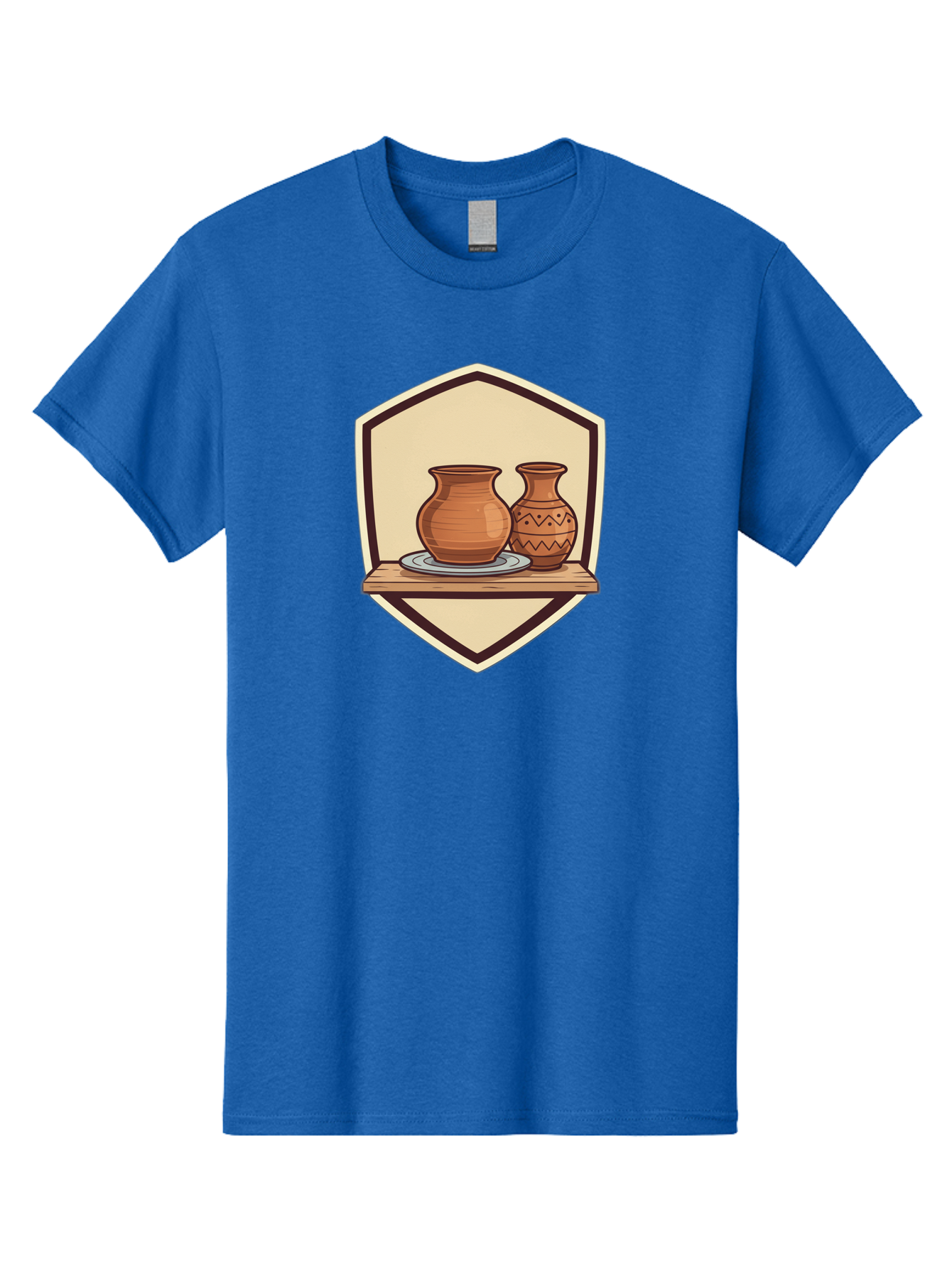 Two-Clay-Pots Men'S Graphic Tee, 100% Cotton, Comfortable Casual Summer Wear, Machine Washable, Clay Pots, Terracotta, Pottery, Decorative Vases, Traditional Crafts, Handcrafted Ceramics, Vintage Decor Bab561
