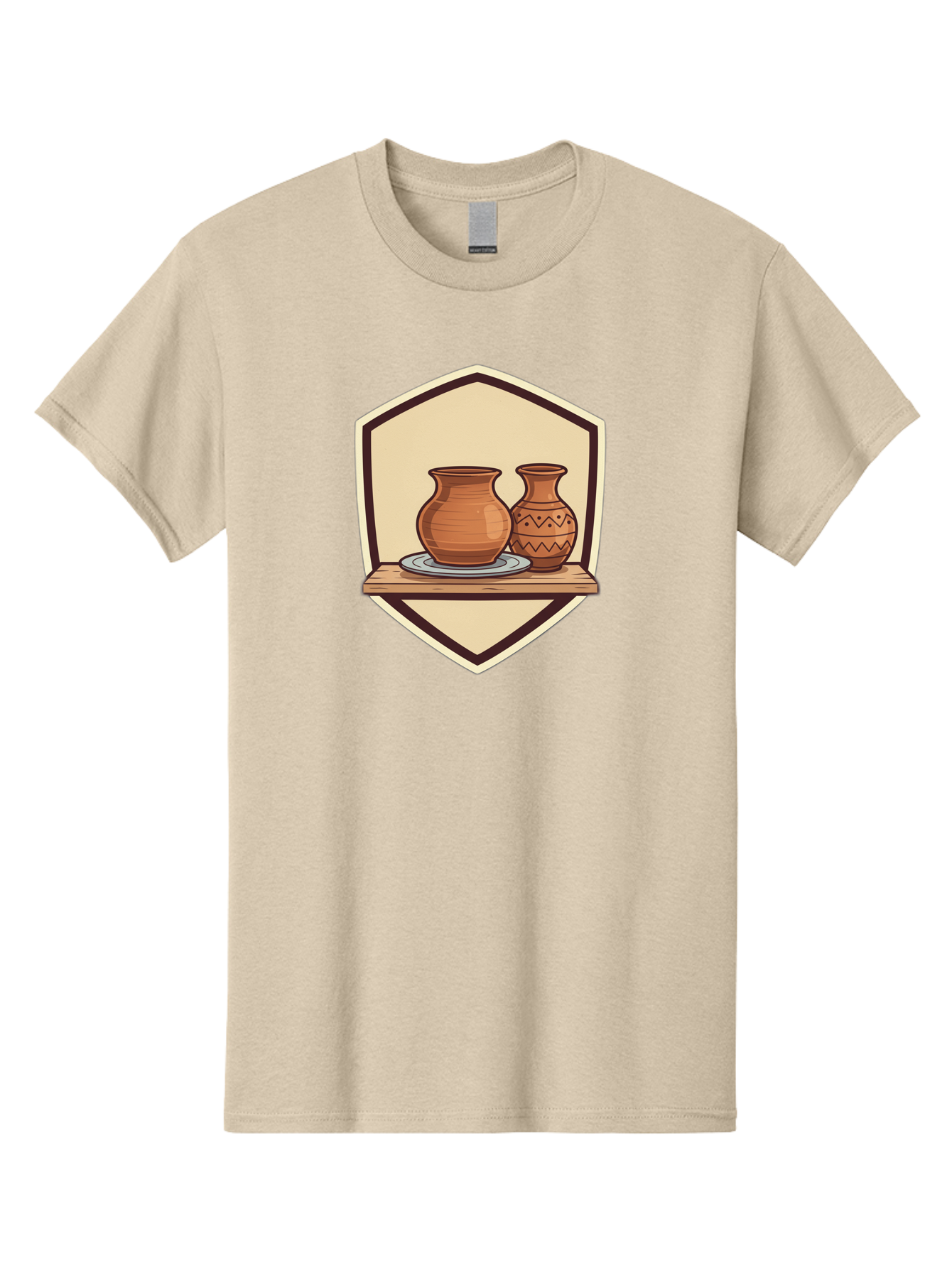 Two-Clay-Pots Men'S Graphic Tee, 100% Cotton, Comfortable Casual Summer Wear, Machine Washable, Clay Pots, Terracotta, Pottery, Decorative Vases, Traditional Crafts, Handcrafted Ceramics, Vintage Decor Bab561
