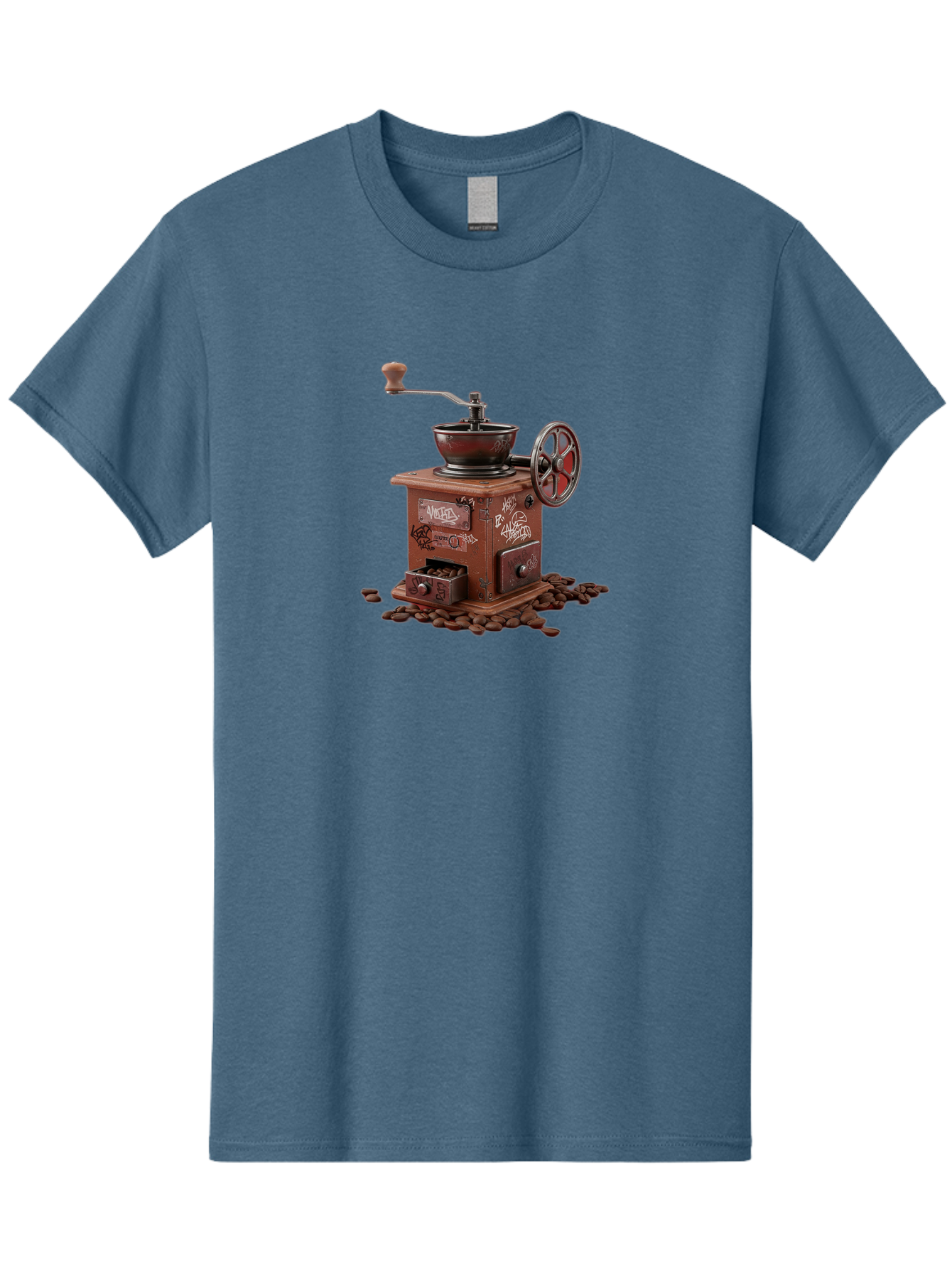 Vintage-Coffee-Grinder-Cafe Men'S Graphic Tee, 100% Cotton, Comfortable Casual Summer Wear, Machine Washable, Vintage Coffee Grinder, Antique Machinery, Manual Grinding, Coffee Beans, Old-Fashioned, Nostalgic Kitchen, Coffee Lover, Bab572