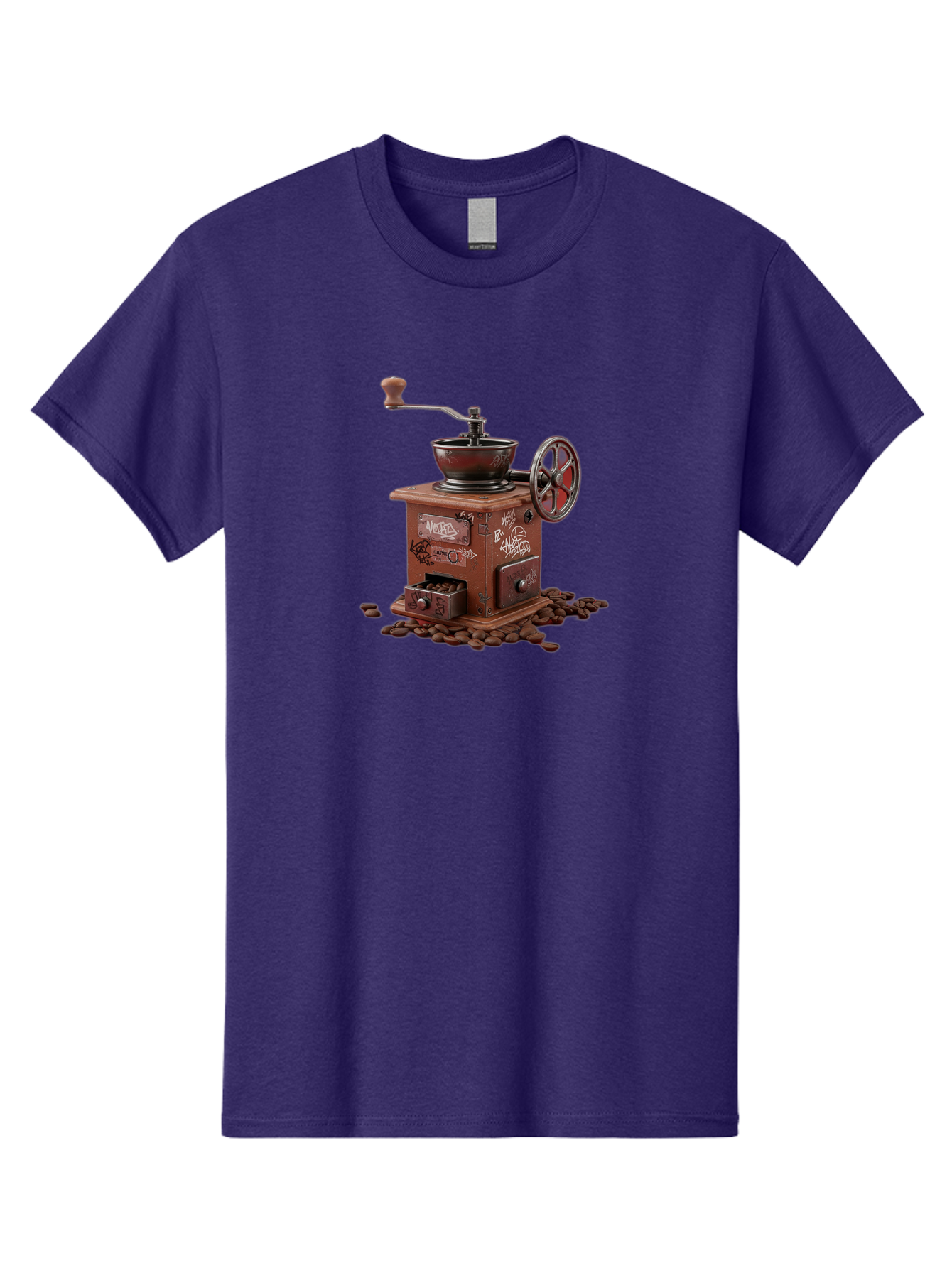 Vintage-Coffee-Grinder-Cafe Men'S Graphic Tee, 100% Cotton, Comfortable Casual Summer Wear, Machine Washable, Vintage Coffee Grinder, Antique Machinery, Manual Grinding, Coffee Beans, Old-Fashioned, Nostalgic Kitchen, Coffee Lover, Bab572