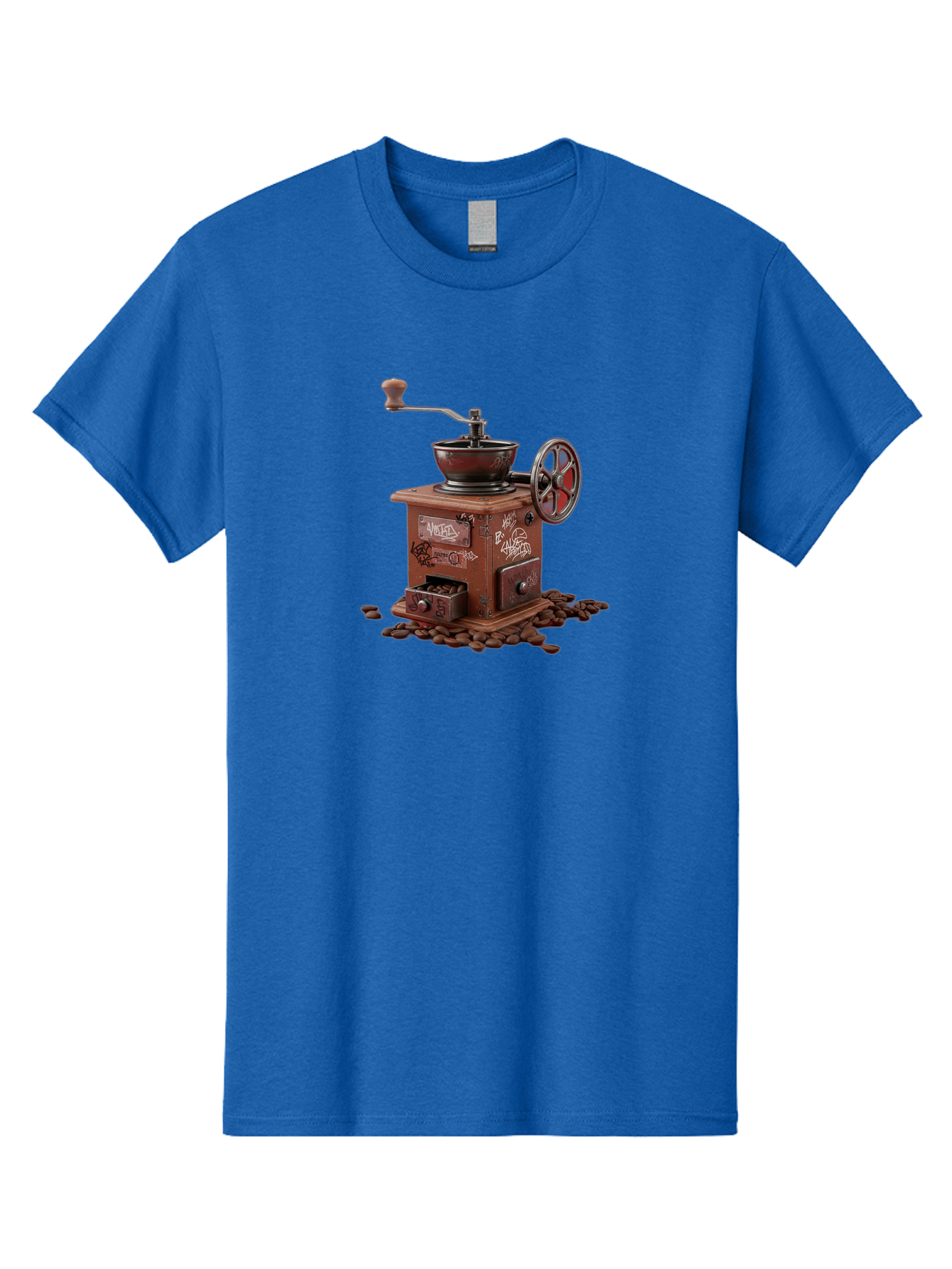 Vintage-Coffee-Grinder-Cafe Men'S Graphic Tee, 100% Cotton, Comfortable Casual Summer Wear, Machine Washable, Vintage Coffee Grinder, Antique Machinery, Manual Grinding, Coffee Beans, Old-Fashioned, Nostalgic Kitchen, Coffee Lover, Bab572