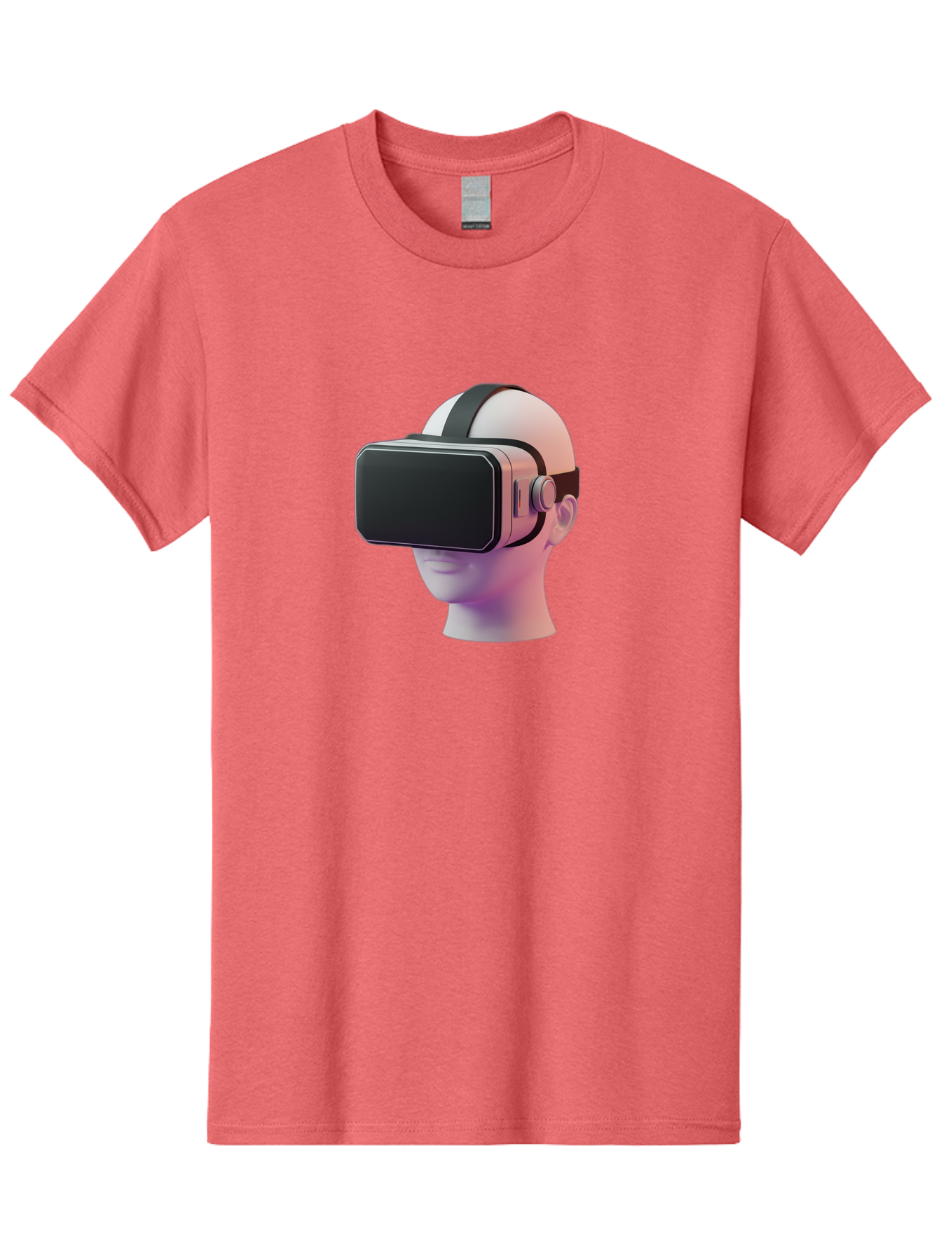Vr-Headset-Mannequin Men'S Graphic Tee, 100% Cotton, Comfortable Casual Summer Wear, Machine Washable, Virtual Reality Headset, Vr Technology, Futuristic Design, Sleek Black, Modern Gadgets, Gaming, Immersive Experience, Innovative Tech Bab573