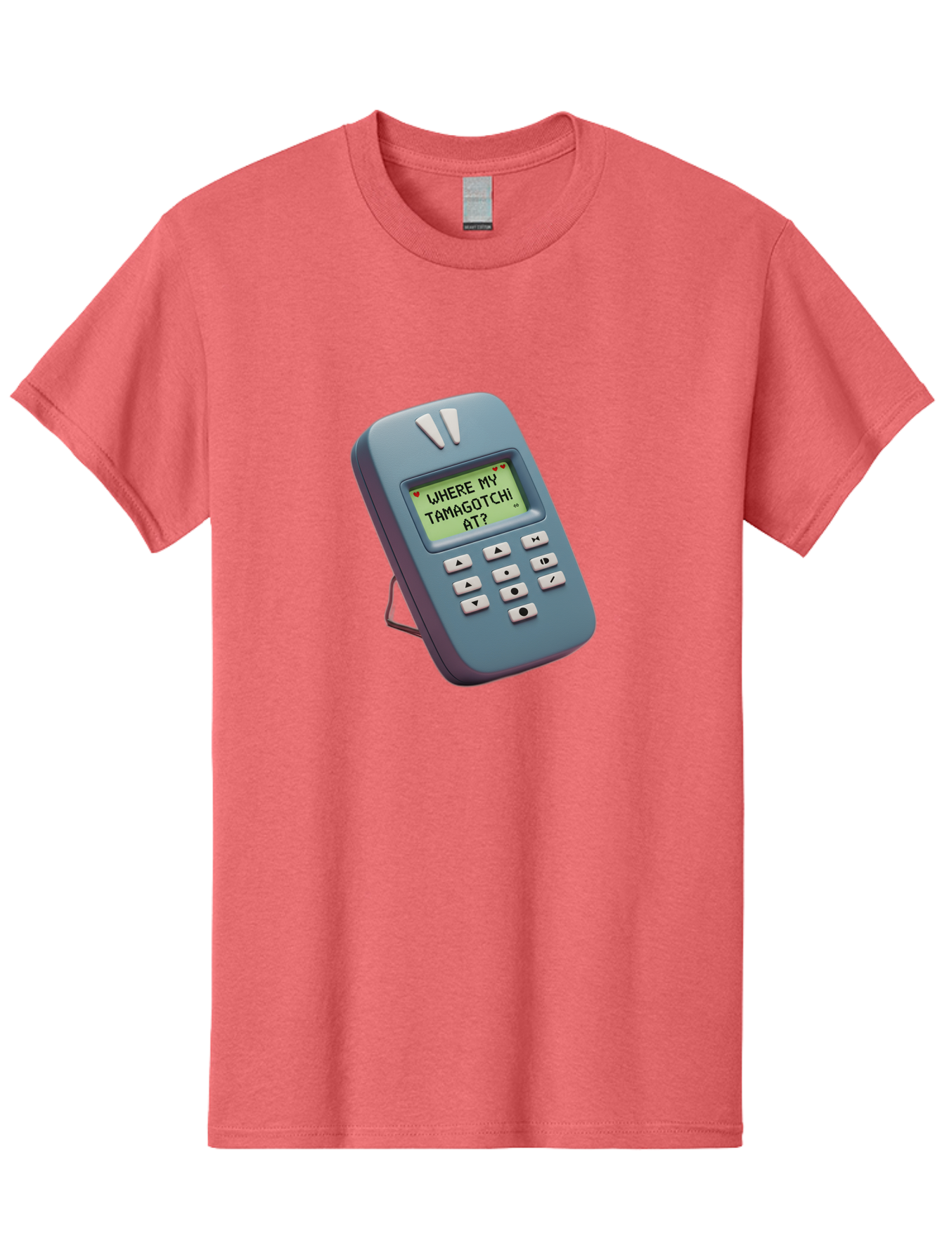 Where-My-Tamagotchi-At Men'S Graphic Tee, 100% Cotton, Comfortable Casual Summer Wear, Machine Washable, Retro Digital Pet, Nostalgic 90S Toy, Tamagotchi, Vintage Handheld Game, Classic Electronic Toy, Retro Gaming, Nostalgic Technology, Bab583