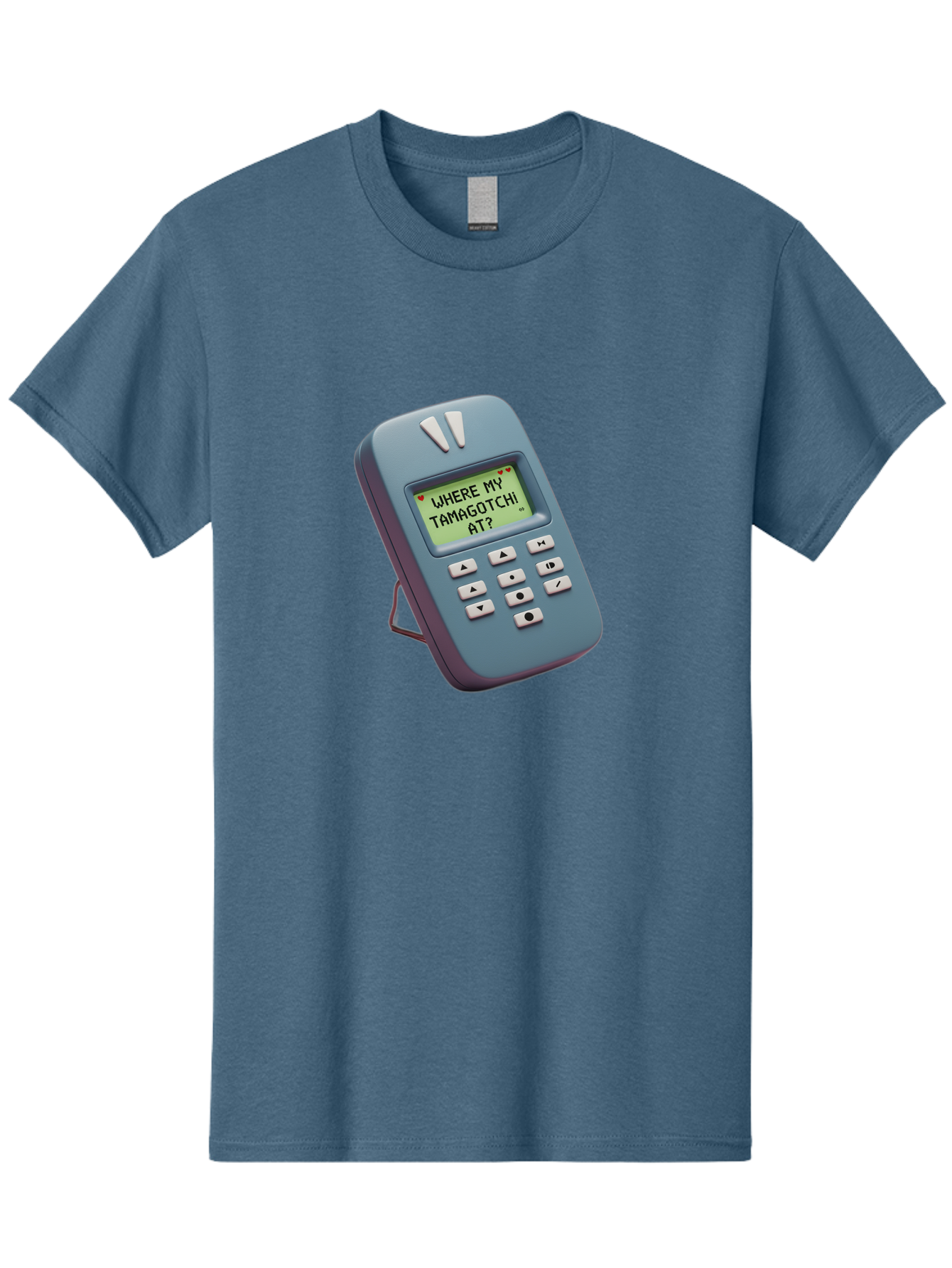 Where-My-Tamagotchi-At Men'S Graphic Tee, 100% Cotton, Comfortable Casual Summer Wear, Machine Washable, Retro Digital Pet, Nostalgic 90S Toy, Tamagotchi, Vintage Handheld Game, Classic Electronic Toy, Retro Gaming, Nostalgic Technology, Bab583