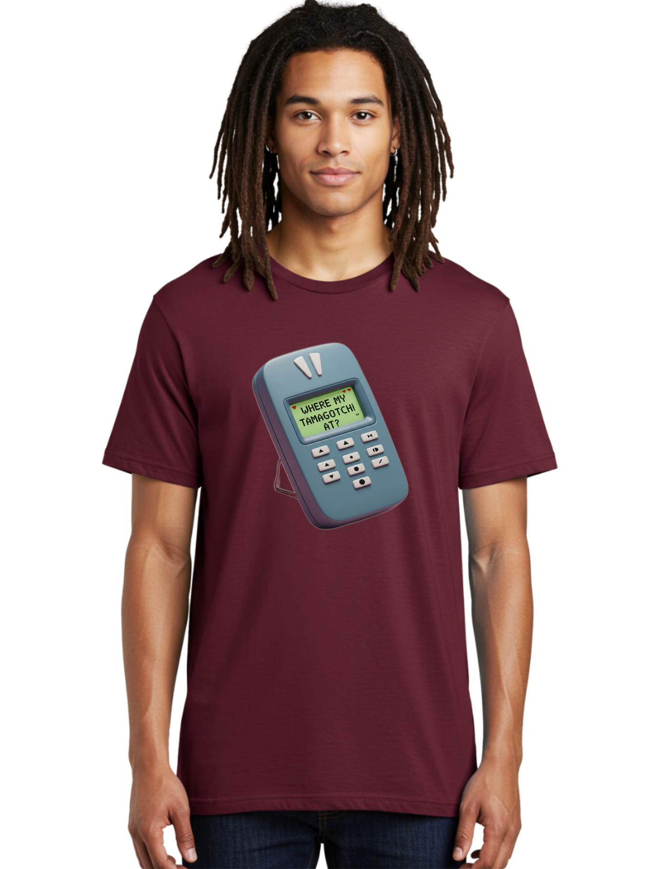 Where-My-Tamagotchi-At Men'S Graphic Tee, 100% Cotton, Comfortable Casual Summer Wear, Machine Washable, Retro Digital Pet, Nostalgic 90S Toy, Tamagotchi, Vintage Handheld Game, Classic Electronic Toy, Retro Gaming, Nostalgic Technology, Bab583
