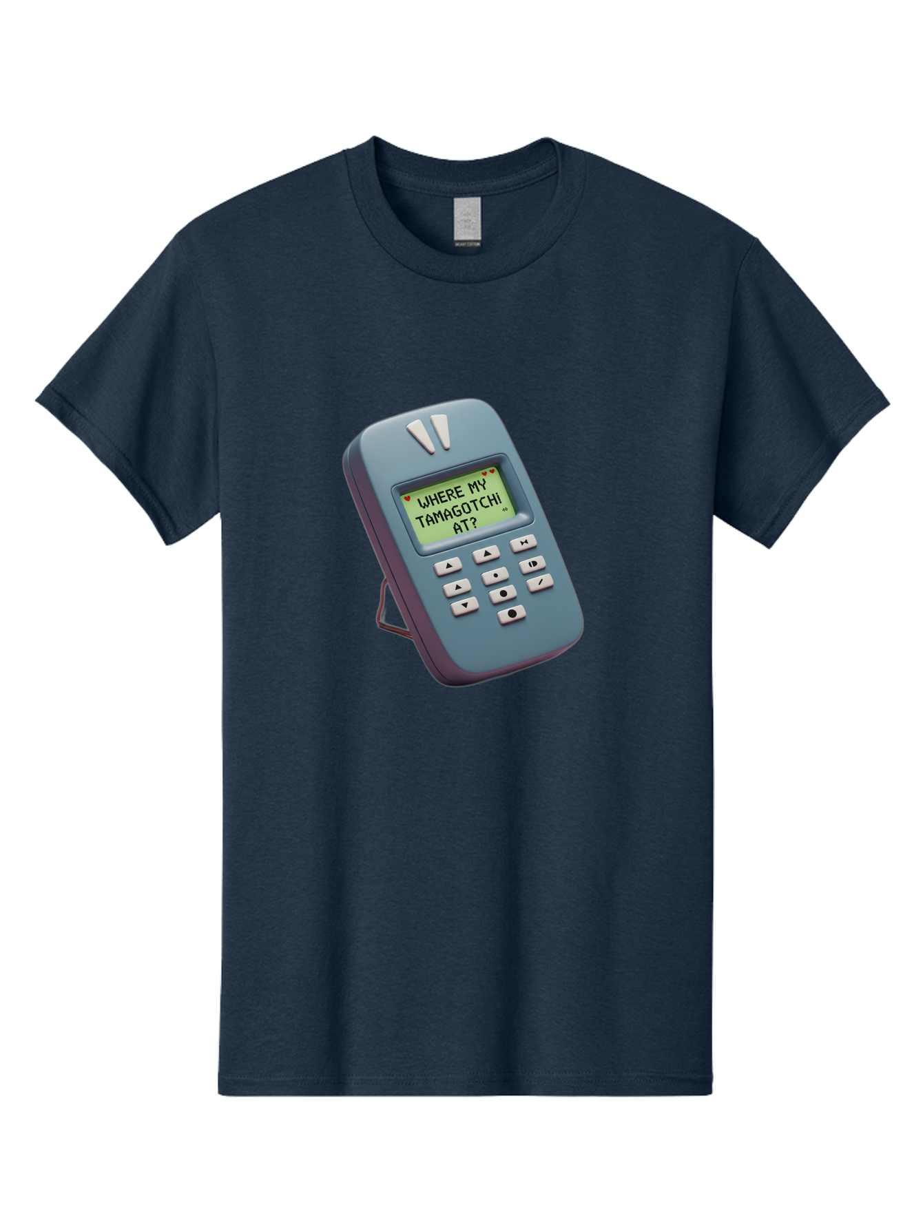 Where-My-Tamagotchi-At Men'S Graphic Tee, 100% Cotton, Comfortable Casual Summer Wear, Machine Washable, Retro Digital Pet, Nostalgic 90S Toy, Tamagotchi, Vintage Handheld Game, Classic Electronic Toy, Retro Gaming, Nostalgic Technology, Bab583