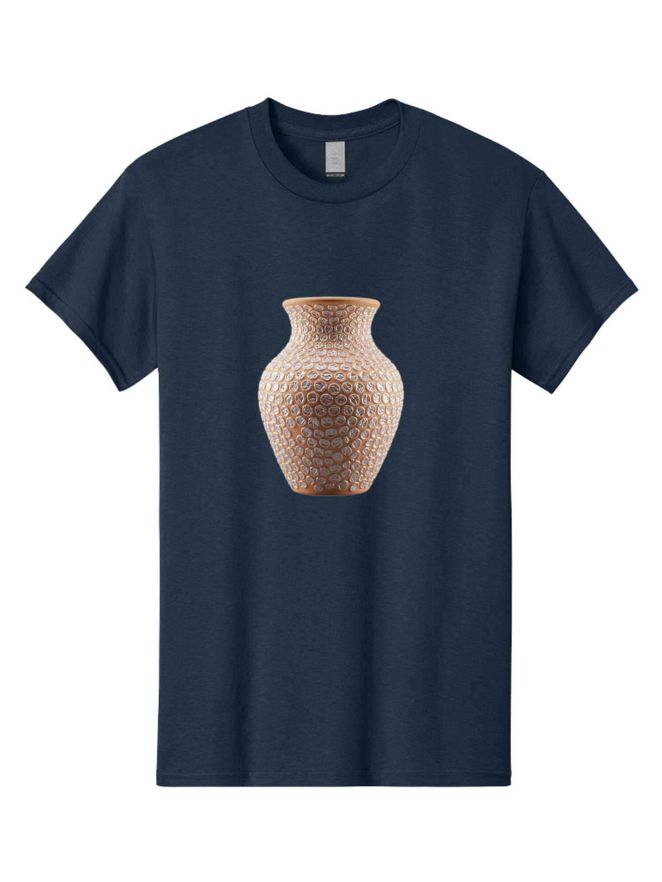 White-Vase Men'S Graphic Tee, 100% Cotton, Comfortable Casual Summer Wear, Machine Washable, Textured Vase, Decorative Vase, Ornate Design, Glass Vase, Home Decor, Elegant Design, Intricate Pattern, Luxurious Vase, Stylish Decor Bab585