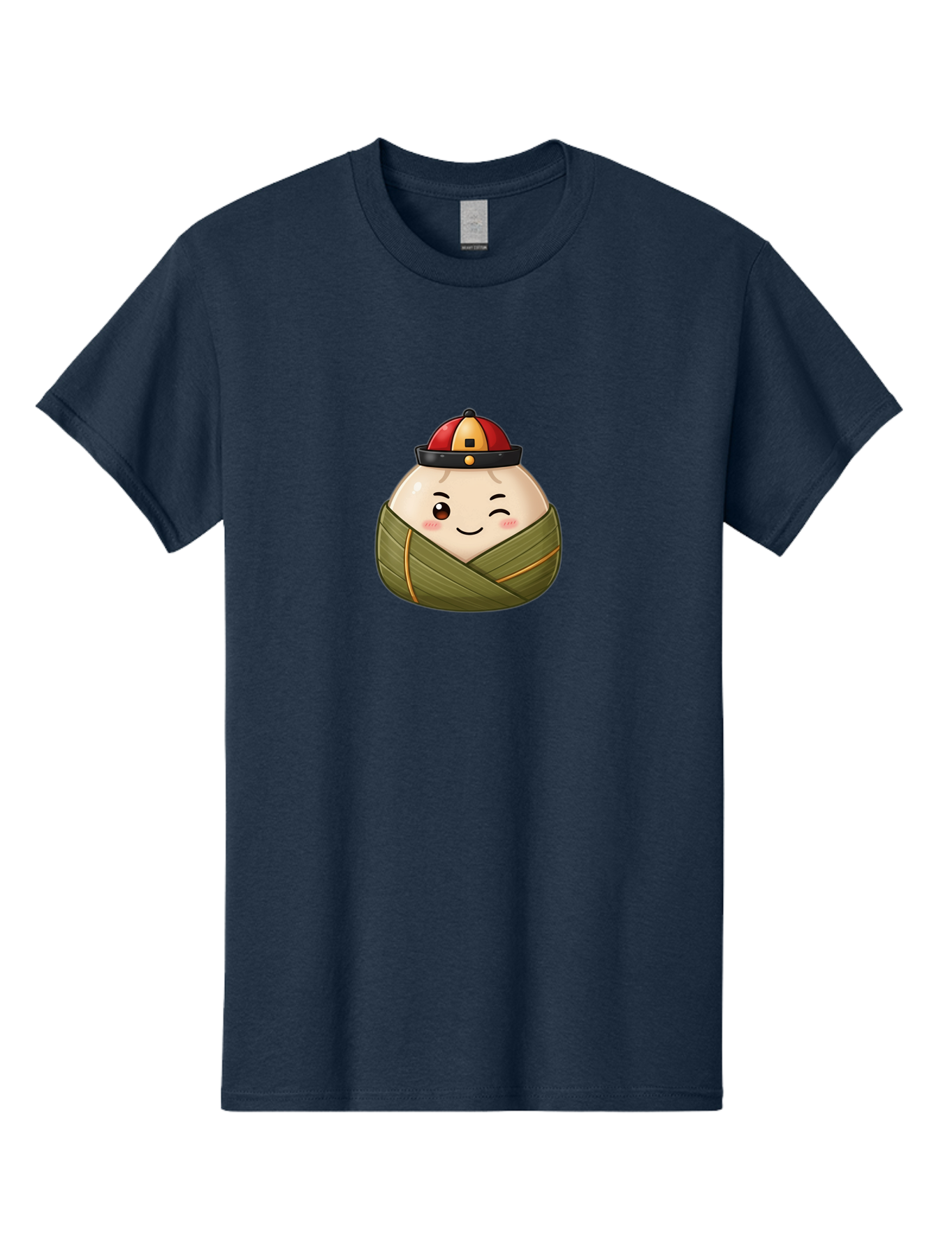 Zongzi-1 Men'S Graphic Tee, 100% Cotton, Comfortable Casual Summer Wear, Machine Washable, Zongzi Dumpling, Chinese Rice Dumpling, Dragon Boat Festival, Traditional Food, Cartoon Dumpling, Wrapped Dumpling, Smiling Dumpling, Bab602