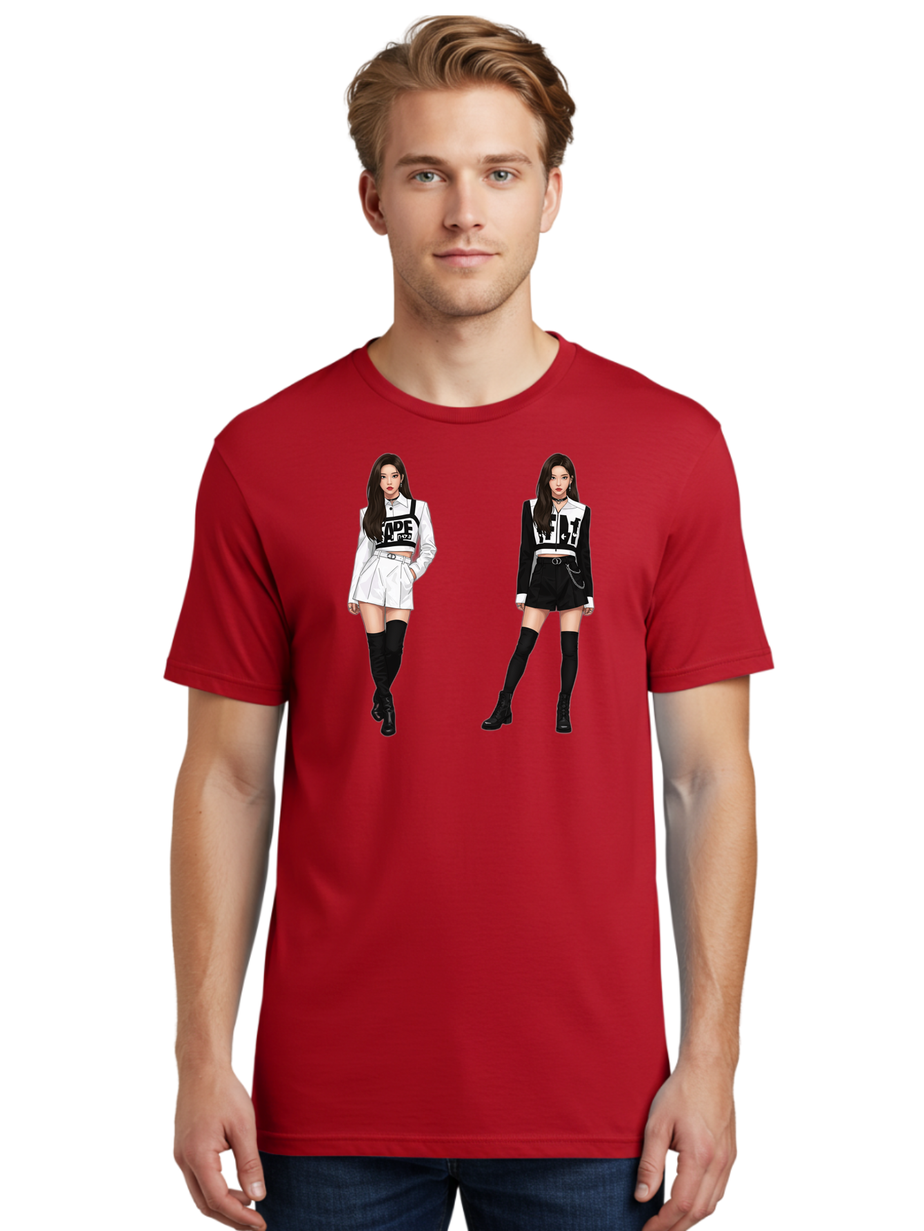 Aape-By-Baperama Men'S Graphic Tee, 100% Cotton, Comfortable Casual Summer Wear, Machine Washable, Fashion Illustration, Aape Clothing, Streetwear Style, Edgy Look, Bold Graphics, Monochrome Aesthetic, High-Contrast Visuals, Long Boots Bab616