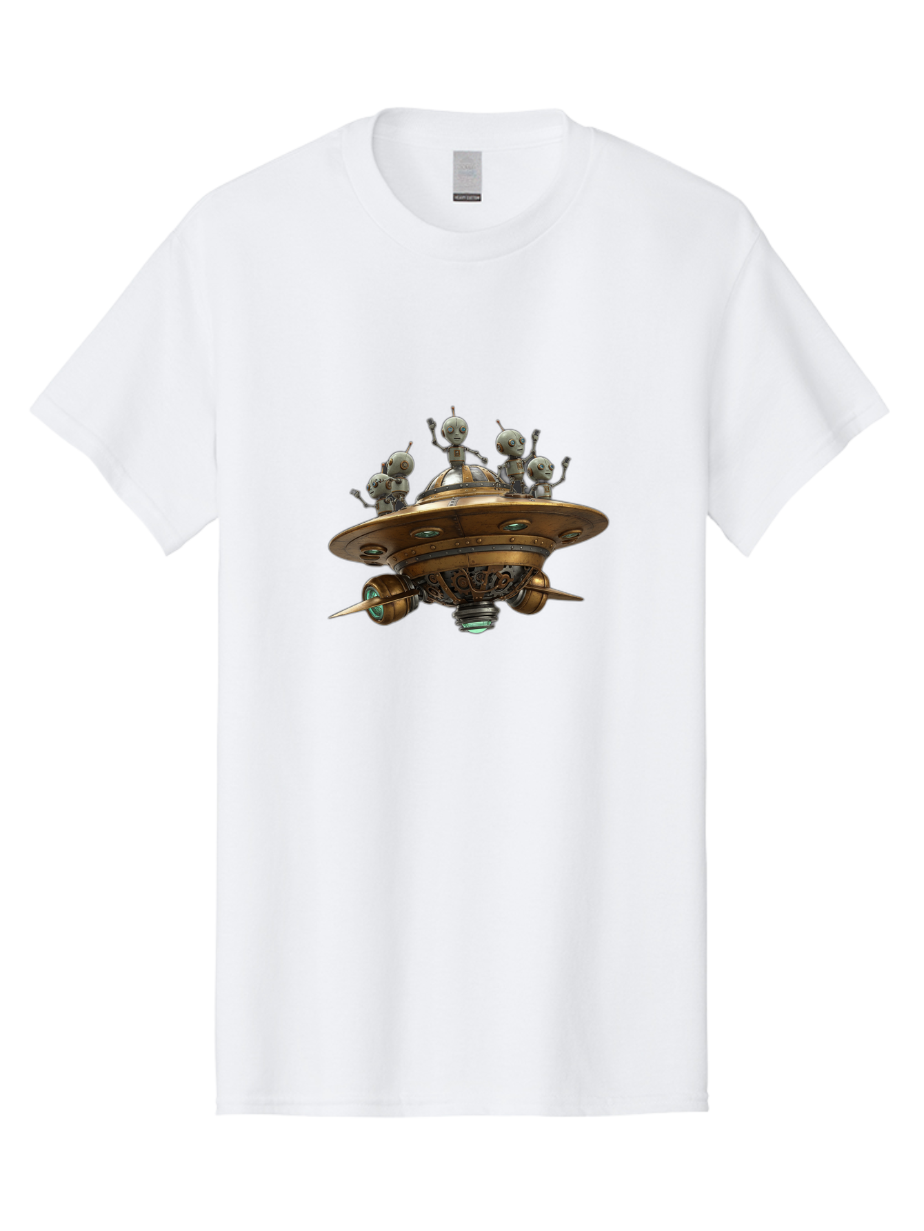 Alien-Ufo Men'S Graphic Tee, 100% Cotton, Comfortable Casual Summer Wear, Machine Washable, Flying Saucer, Extraterrestrial Life, Alien Spacecraft, Sci-Fi, Futuristic Technology, Silver Spaceship, Ufo Sighting, Alien Invasion, Robot Aliens Bab635