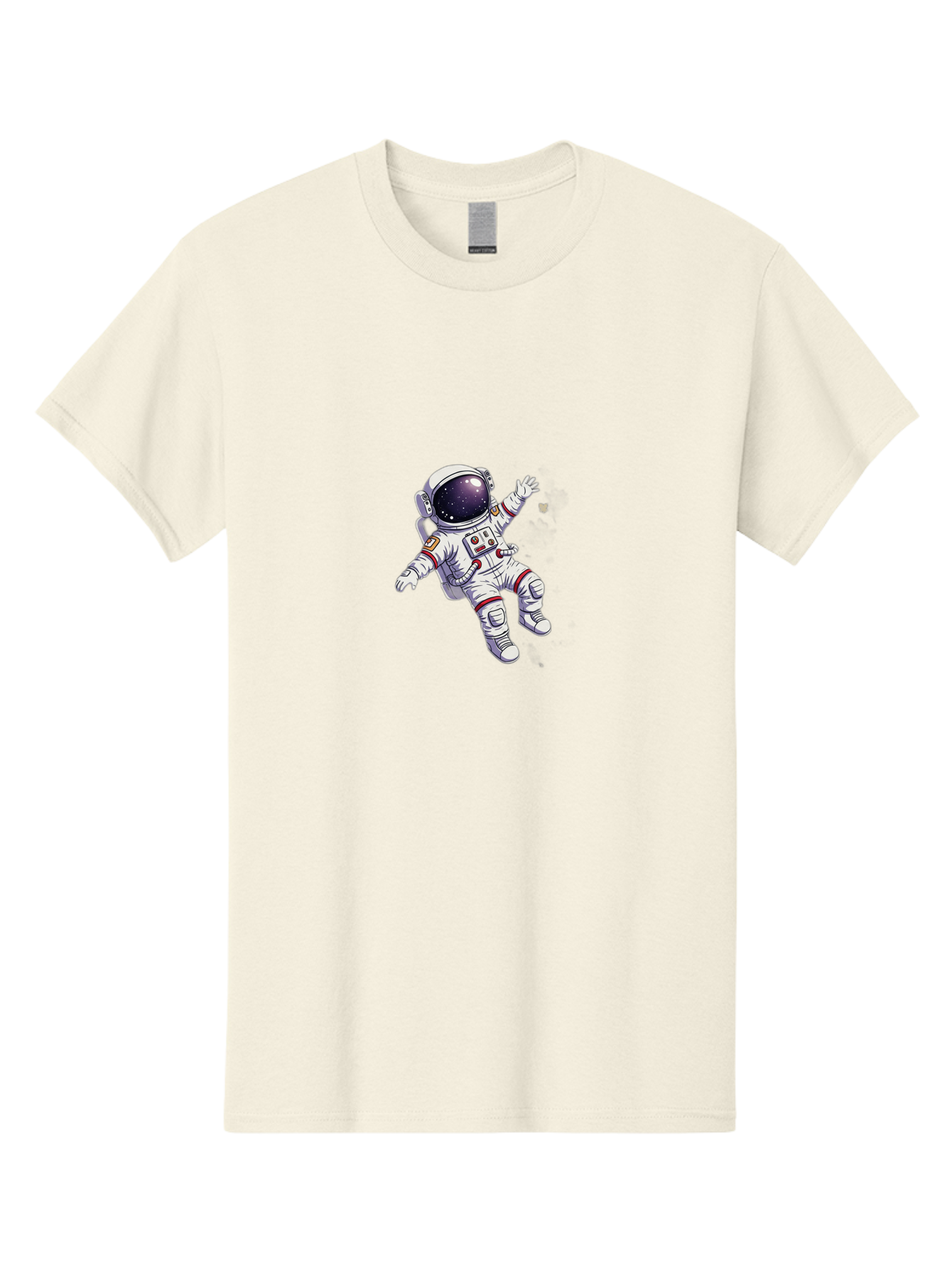 Astronaut-Floating Men'S Graphic Tee, 100% Cotton, Comfortable Casual Summer Wear, Machine Washable, Astronaut In Space, Floating Astronaut, White Spacesuit, Red Accents, Helmet With Stars, Space Exploration, Zero Gravity, Futuristic Design Bab651