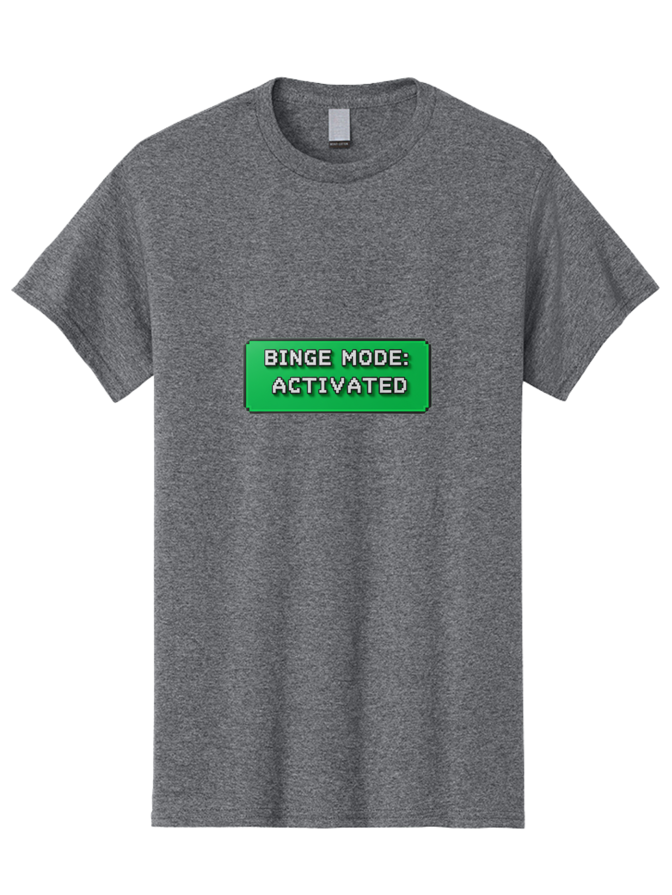 Binge-Mode-Activated Men'S Graphic Tee, 100% Cotton, Comfortable Casual Summer Wear, Machine Washable, Binge Watching, Marathon Viewing, Streaming Mode, Entertainment Mode, Tv Series, Video Streaming, Pop Culture, Entertainment, Tv Shows Bab682