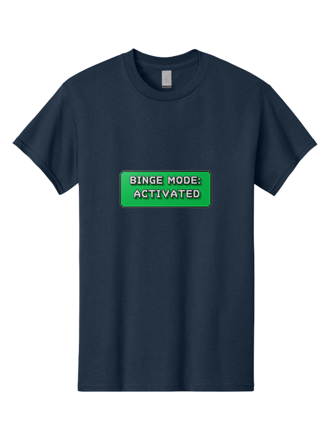 Binge-Mode-Activated Men'S Graphic Tee, 100% Cotton, Comfortable Casual Summer Wear, Machine Washable, Binge Watching, Marathon Viewing, Streaming Mode, Entertainment Mode, Tv Series, Video Streaming, Pop Culture, Entertainment, Tv Shows Bab682