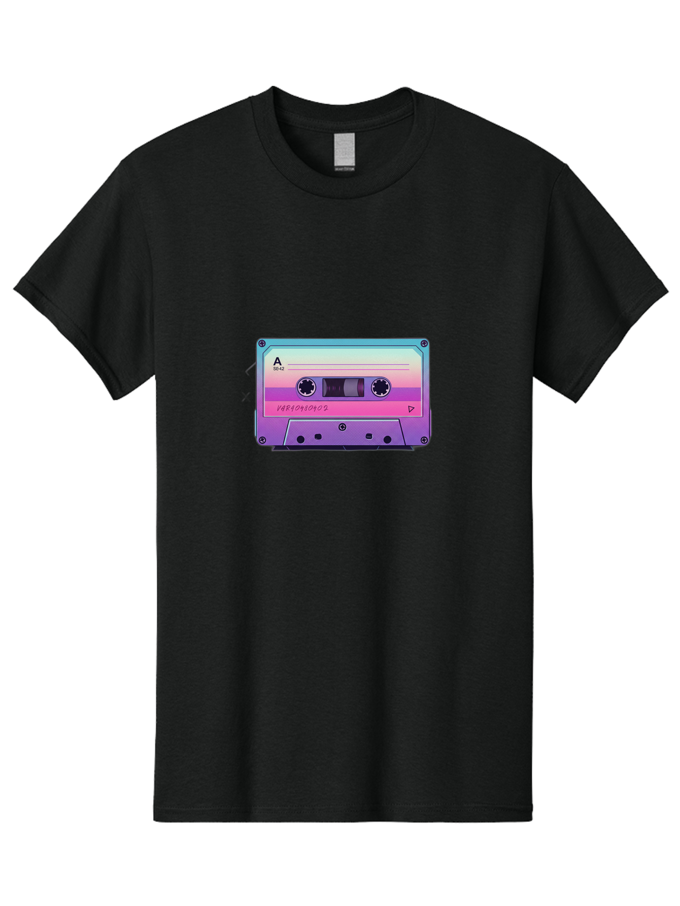 Cassette-Tape Men'S Graphic Tee, 100% Cotton, Comfortable Casual Summer Wear, Machine Washable, Retro Cassette Tape, Vintage Music Format, Nostalgic Tech, 80S And 90S Music, Pastel Colors, Various Artists Mix Tape, Music Lover'S Icon Bab720