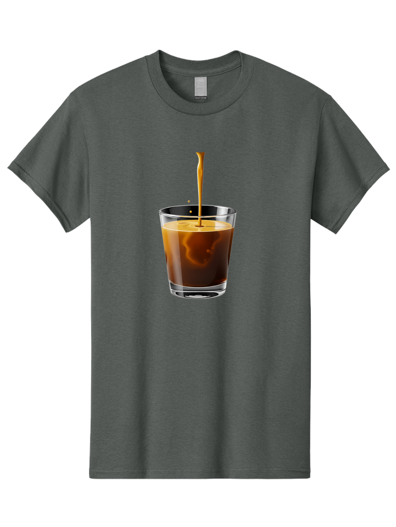 Coffee-1 Men'S Graphic Tee, 100% Cotton, Comfortable Casual Summer Wear, Machine Washable, Coffee Pouring Into A Glass, Espresso Shot, Coffee Culture, Morning Coffee, Coffee Drink, Rich Aroma, Coffee Lover, Daily Grind Bab767