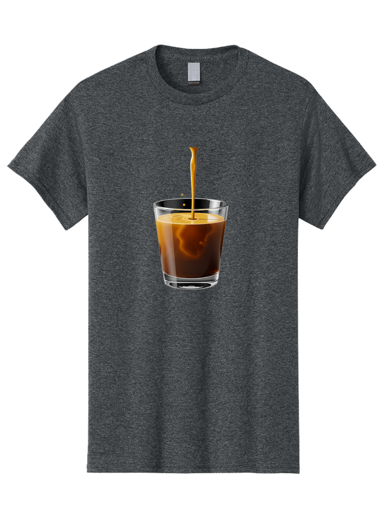 Coffee-1 Men'S Graphic Tee, 100% Cotton, Comfortable Casual Summer Wear, Machine Washable, Coffee Pouring Into A Glass, Espresso Shot, Coffee Culture, Morning Coffee, Coffee Drink, Rich Aroma, Coffee Lover, Daily Grind Bab767