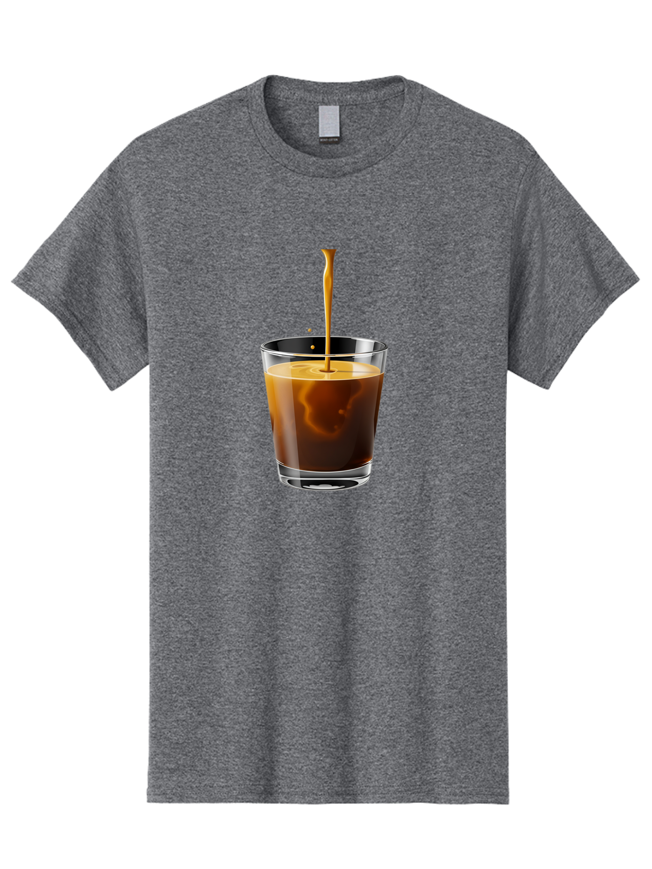 Coffee-1 Men'S Graphic Tee, 100% Cotton, Comfortable Casual Summer Wear, Machine Washable, Coffee Pouring Into A Glass, Espresso Shot, Coffee Culture, Morning Coffee, Coffee Drink, Rich Aroma, Coffee Lover, Daily Grind Bab767