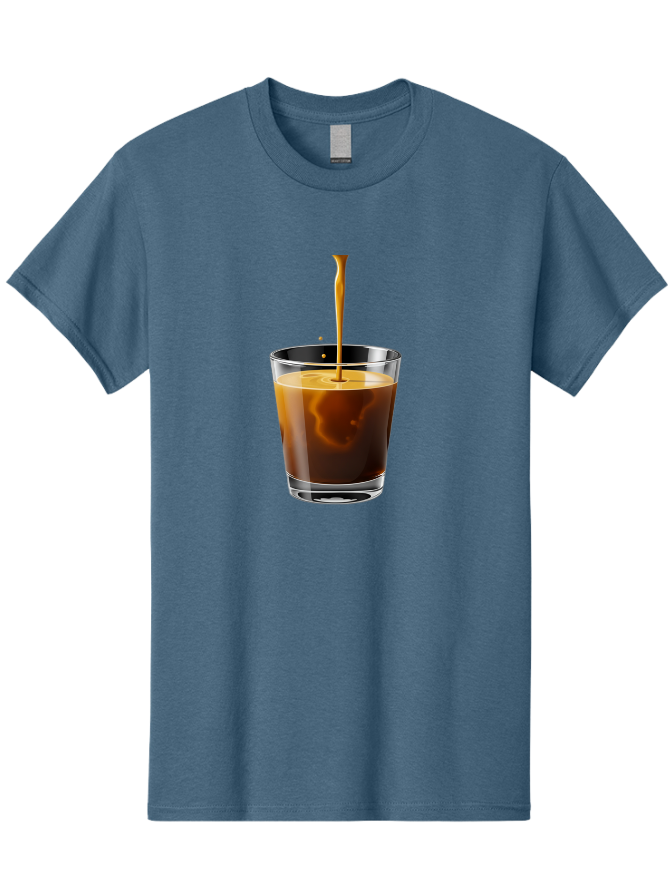 Coffee-1 Men'S Graphic Tee, 100% Cotton, Comfortable Casual Summer Wear, Machine Washable, Coffee Pouring Into A Glass, Espresso Shot, Coffee Culture, Morning Coffee, Coffee Drink, Rich Aroma, Coffee Lover, Daily Grind Bab767