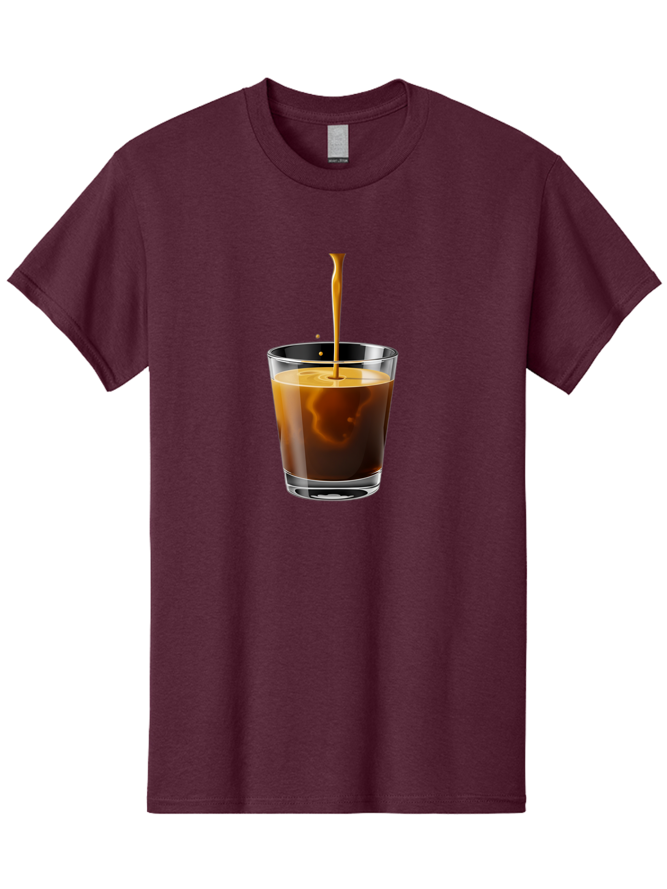 Coffee-1 Men'S Graphic Tee, 100% Cotton, Comfortable Casual Summer Wear, Machine Washable, Coffee Pouring Into A Glass, Espresso Shot, Coffee Culture, Morning Coffee, Coffee Drink, Rich Aroma, Coffee Lover, Daily Grind Bab767